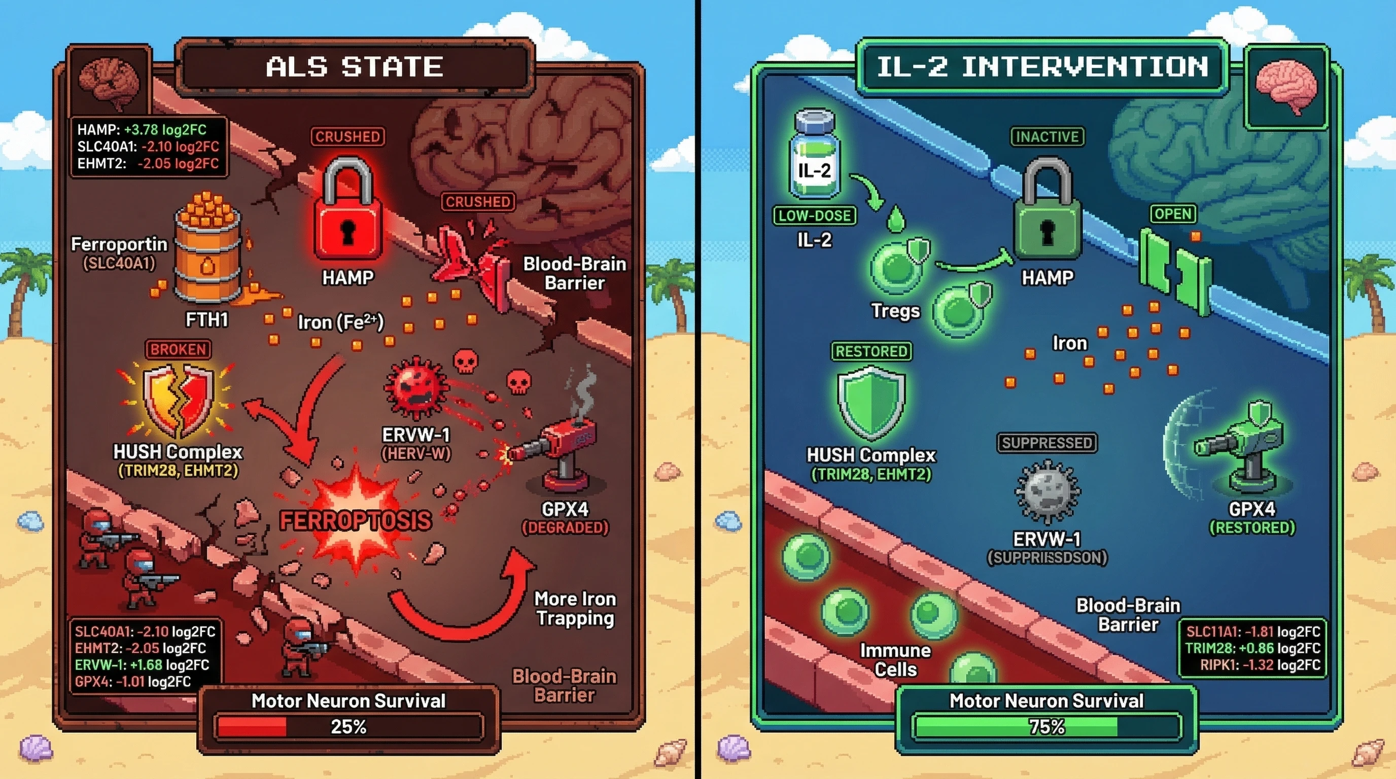 Infographic for: Iron Trapping Triggers a Self-Amplifying Epigenetic-Vascular Loop in ALS: Evidence from 9 Datasets, 547 Samples