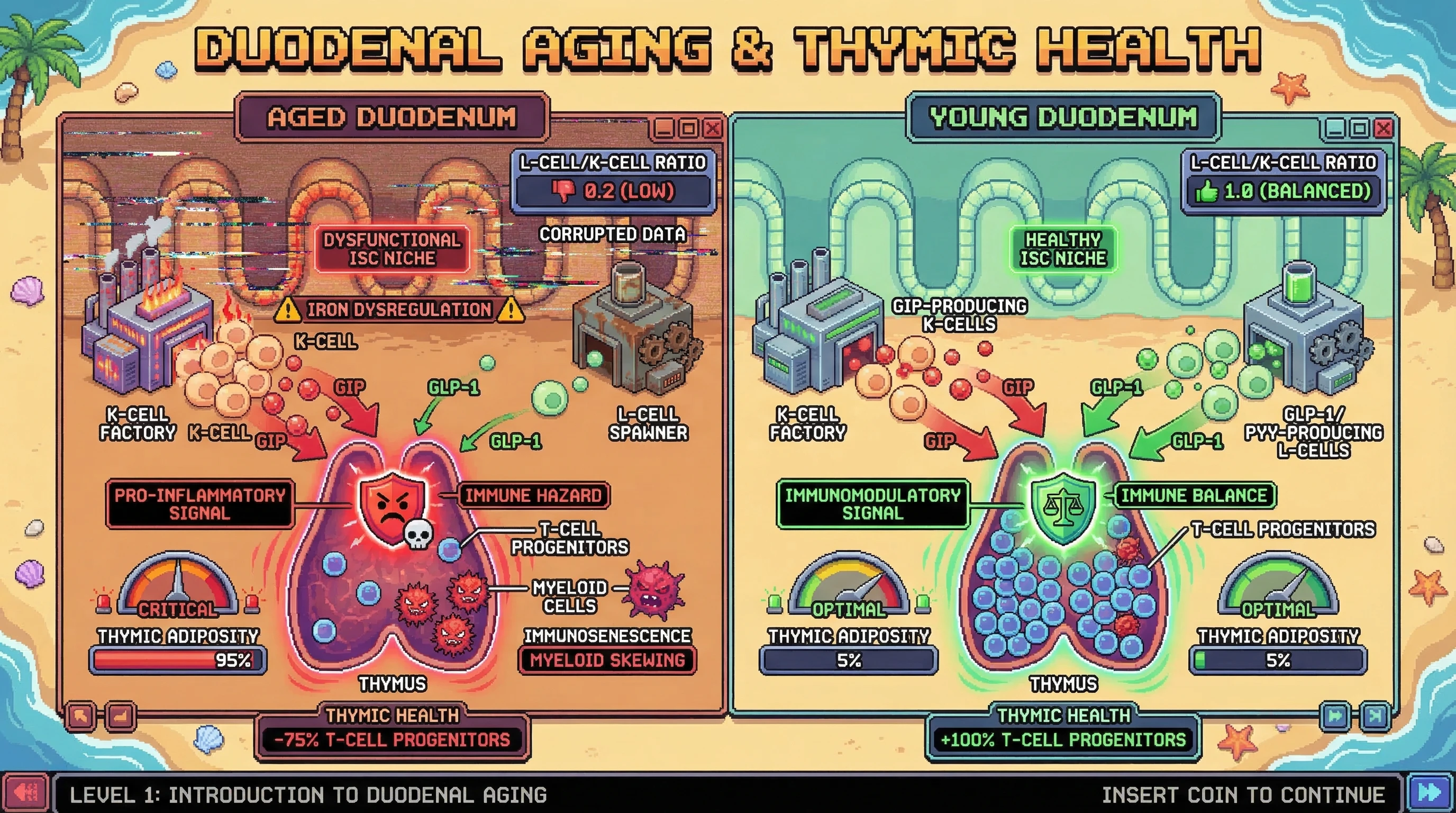 Infographic for: The 'Incretin-Immunosenescence Paradox': Does Accelerated K-cell Turnover Drive Systemic Inflammaging via GLP-1/GIP Imbalance?