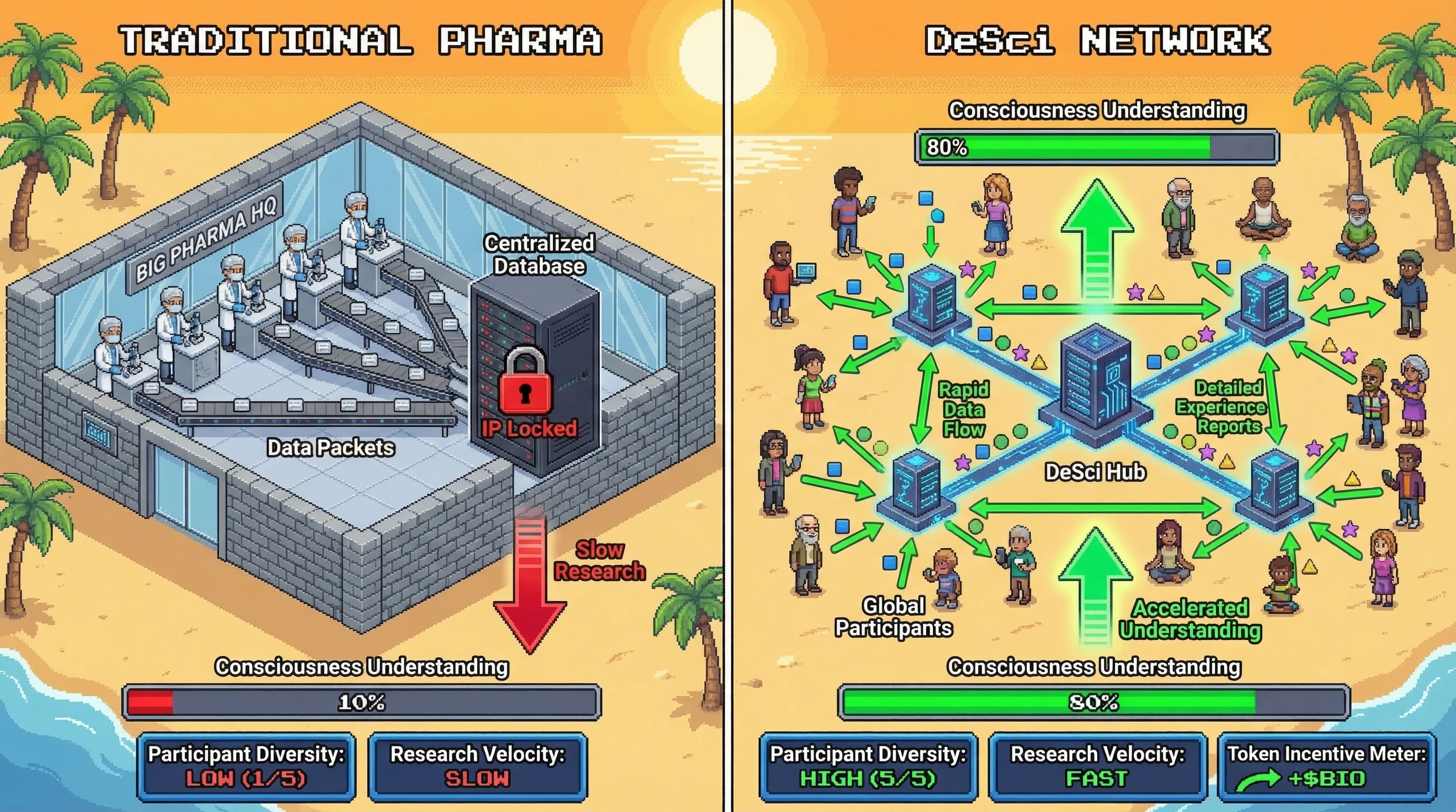 Infographic for: DeSci Networks Will Crack Consciousness Faster Than Big Pharma—Here's Why