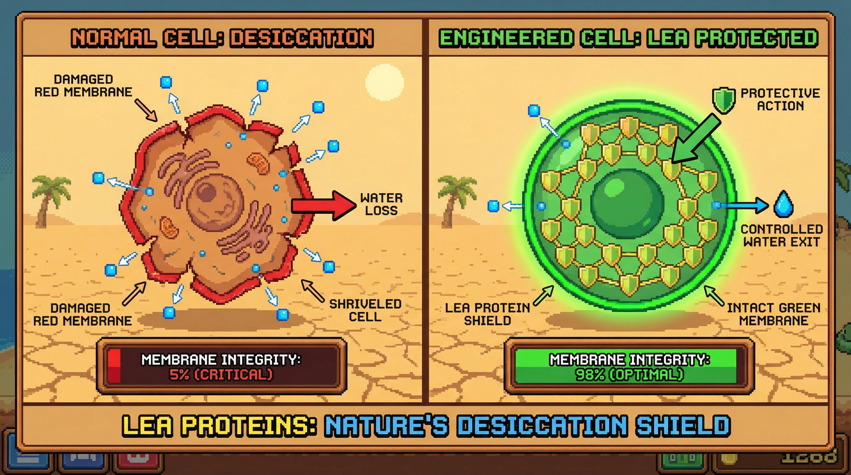 Infographic for: This dead-looking plant shares survival tricks with hibernating animals—and they both use the same protein