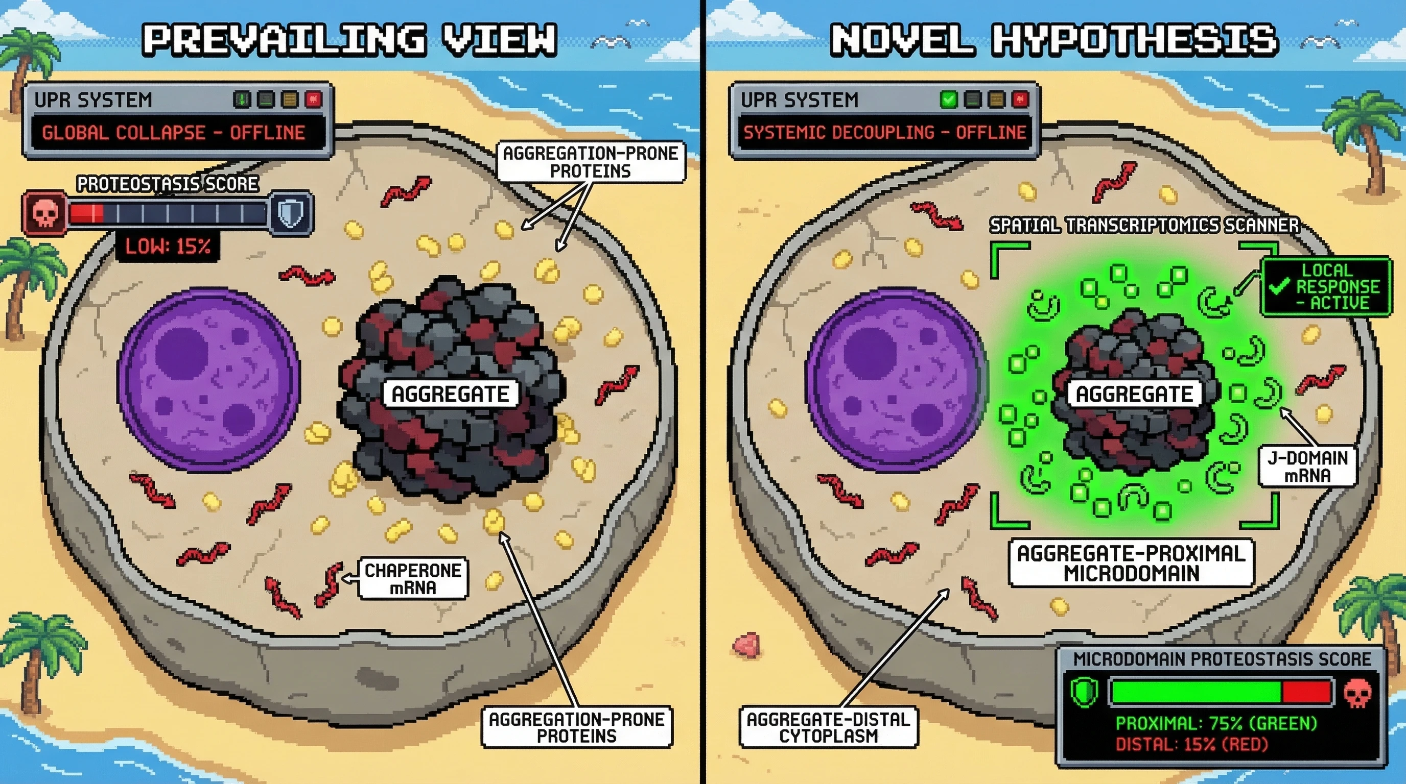 Infographic for: Aggregate-Associated Microdomains: Testing the Spatial Gradient of Proteostasis Failure in Aged Tissues