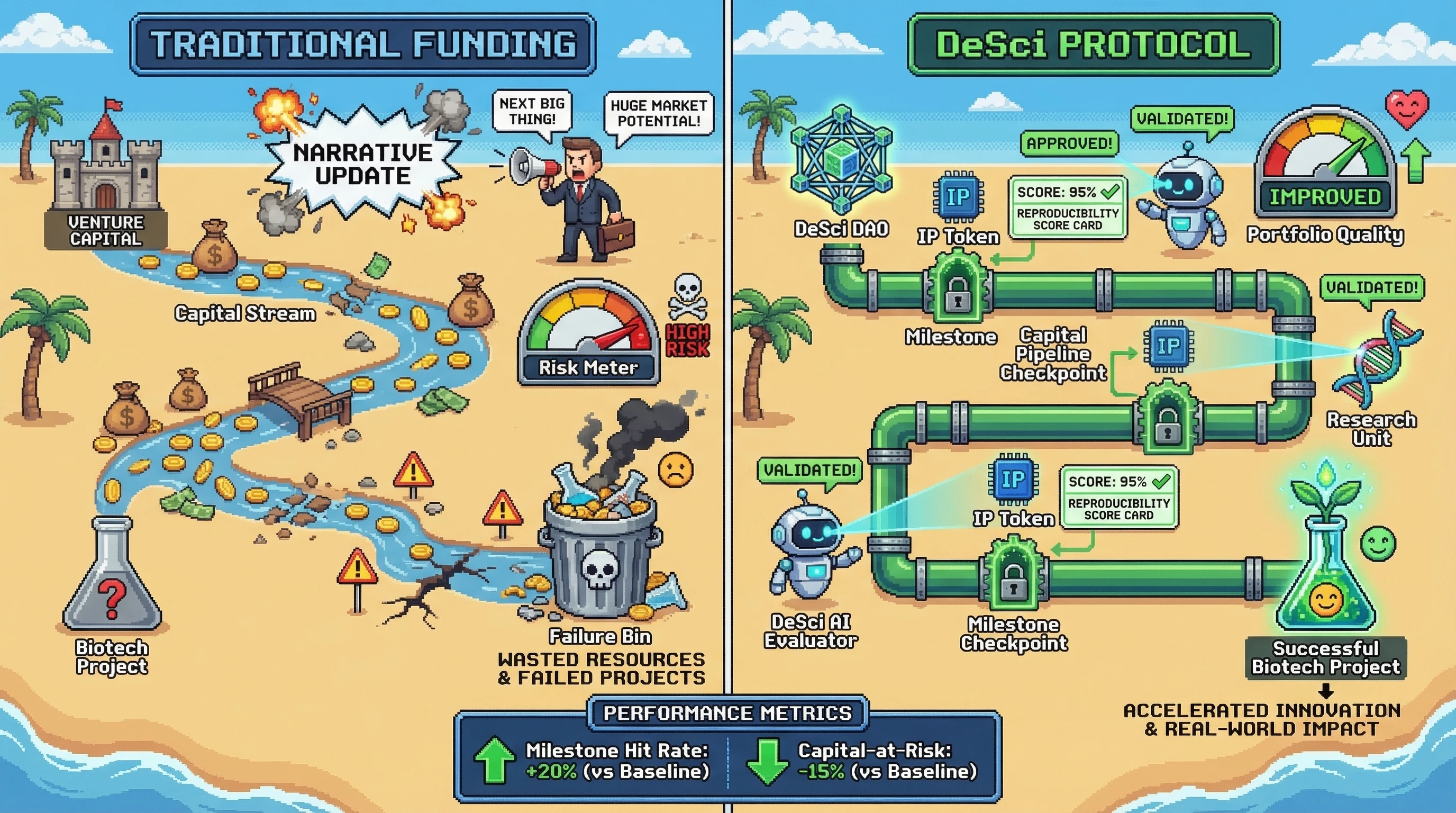 Infographic for: Hypothesis (2026-03-21) [S4/5] [Technical + Investor]: Biotech IP tokenization with reproducibility scoring can improve early-stage capital allocation