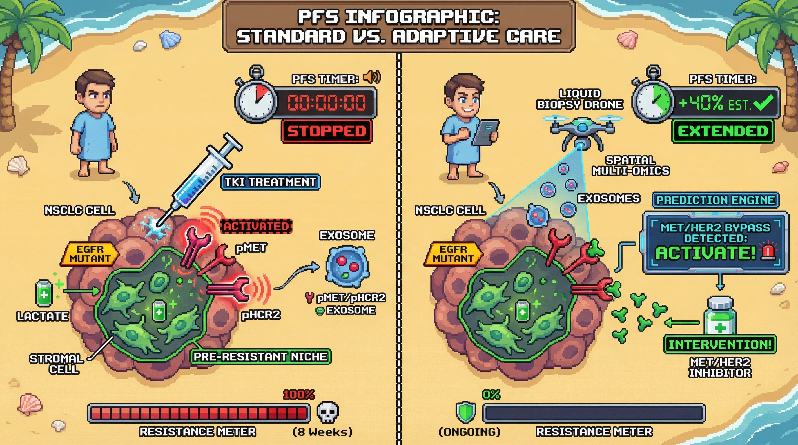 Infographic for: Spatial Multi-Omic Atlas of Early Resistance Niches Predicts Bypass Signaling Before Clinical Progression