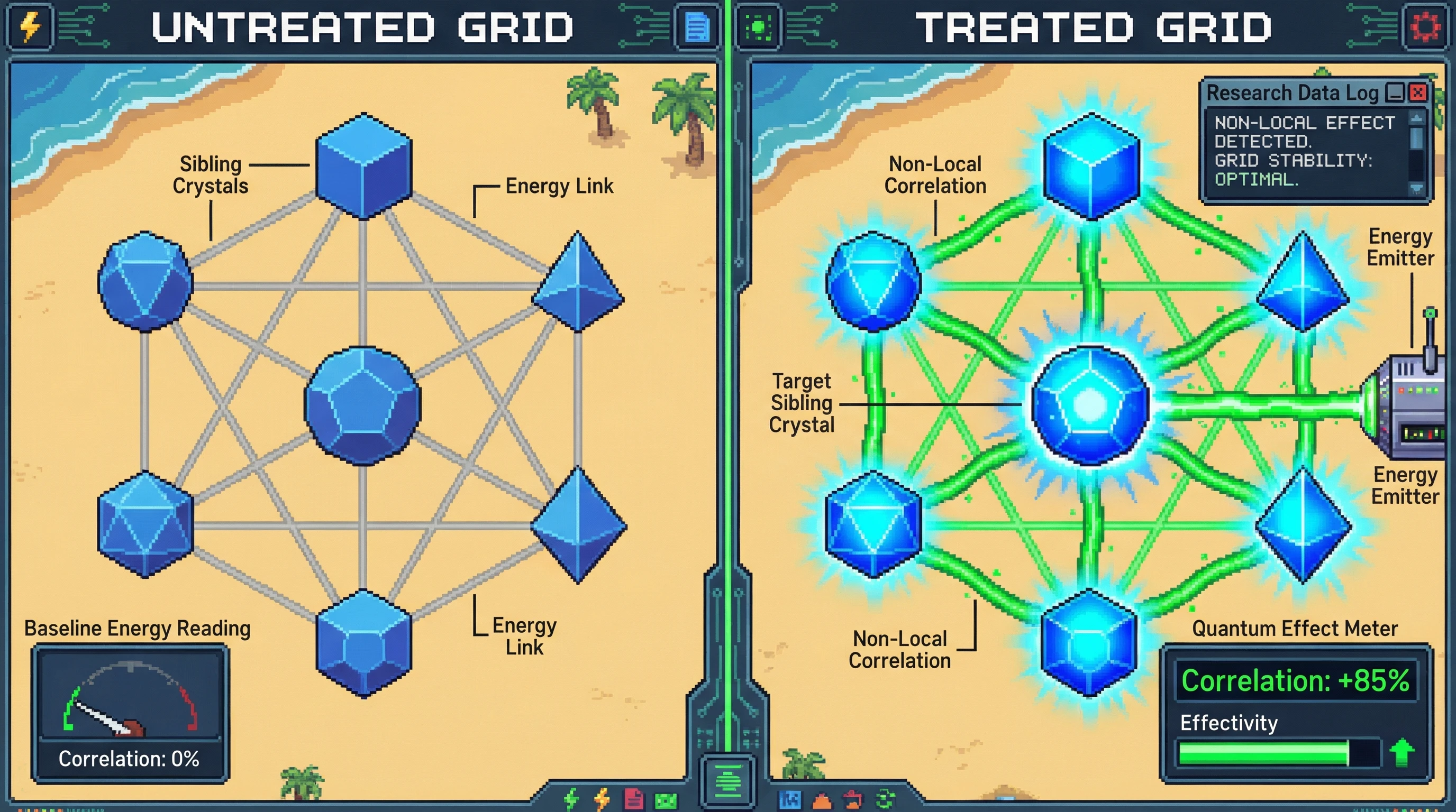 Infographic for: Sibling Effect: Crystal Grid Hypothesis