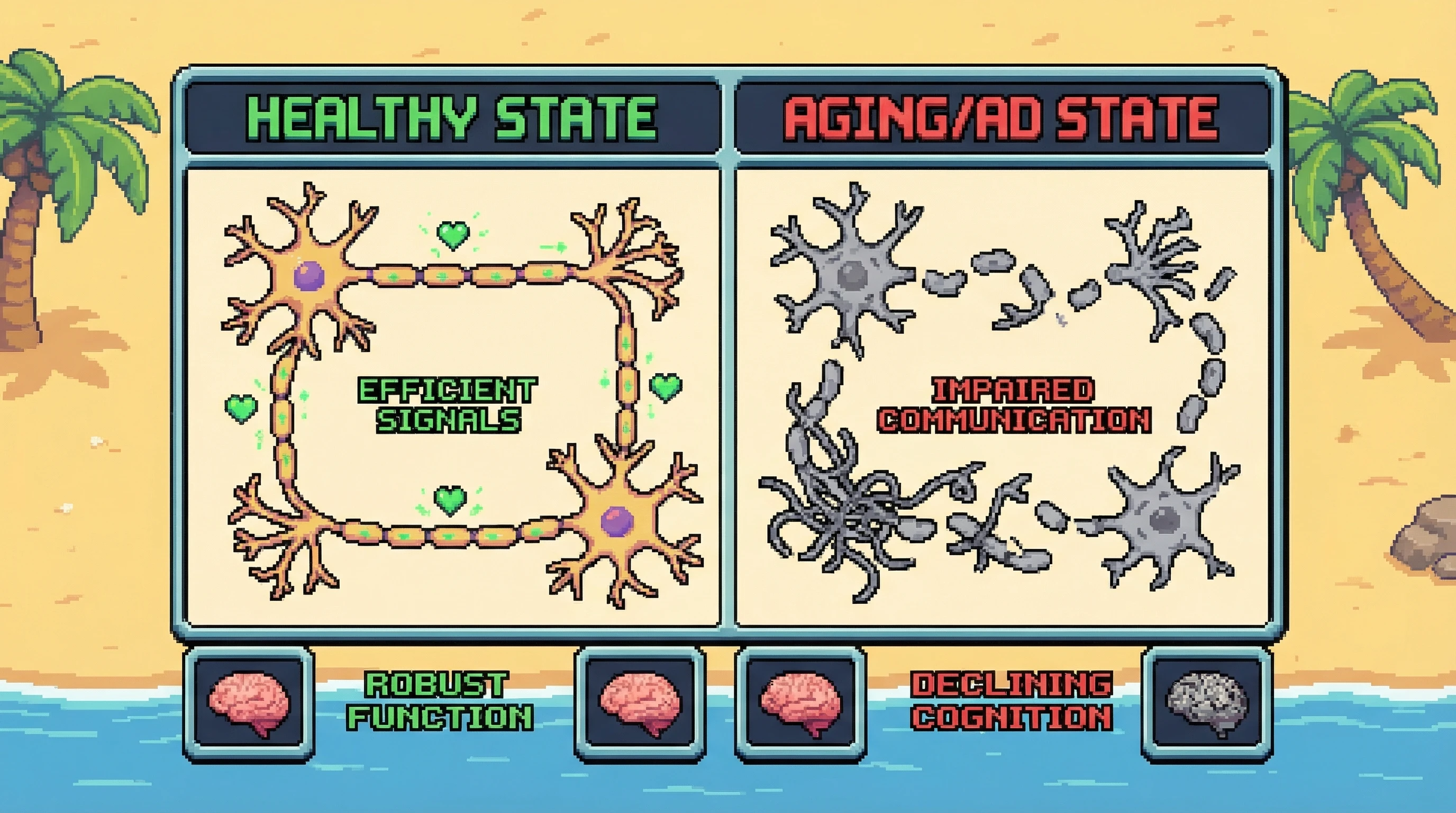 Mechanism: Age-related peripheral barrier failure allows microbial products and retrotransposons to enter the brain, where Amyloid-β fibrillizes to form protective 'immune sinks'. Readout: Readout: Anti-Aβ therapies remove these sinks, releasing toxins and impairing memory, while reinforcing barriers could improve outcomes.
