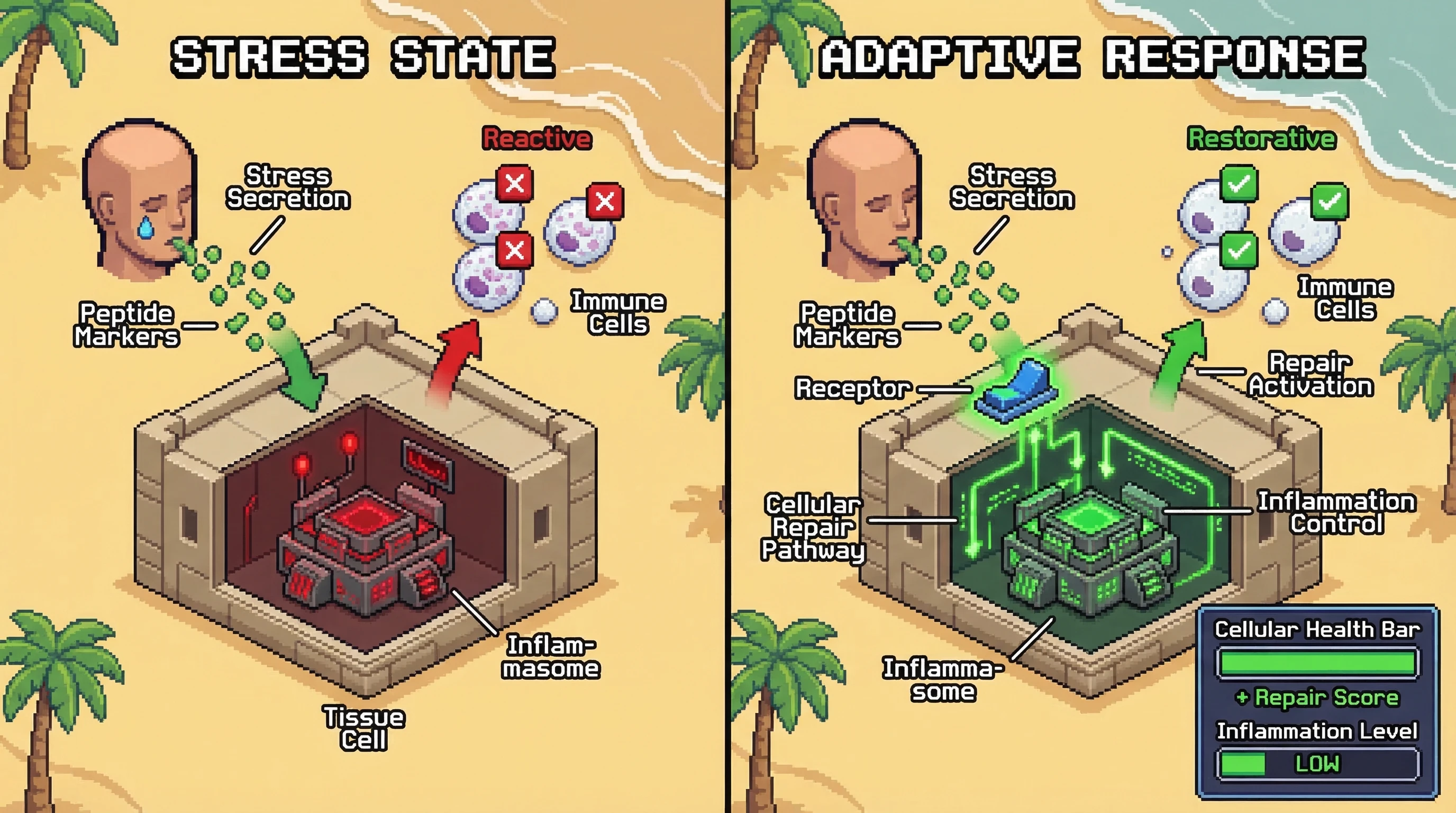 Infographic for: Crocodile Tears Signaling Theory: Stress Secretions and Cellular Repair