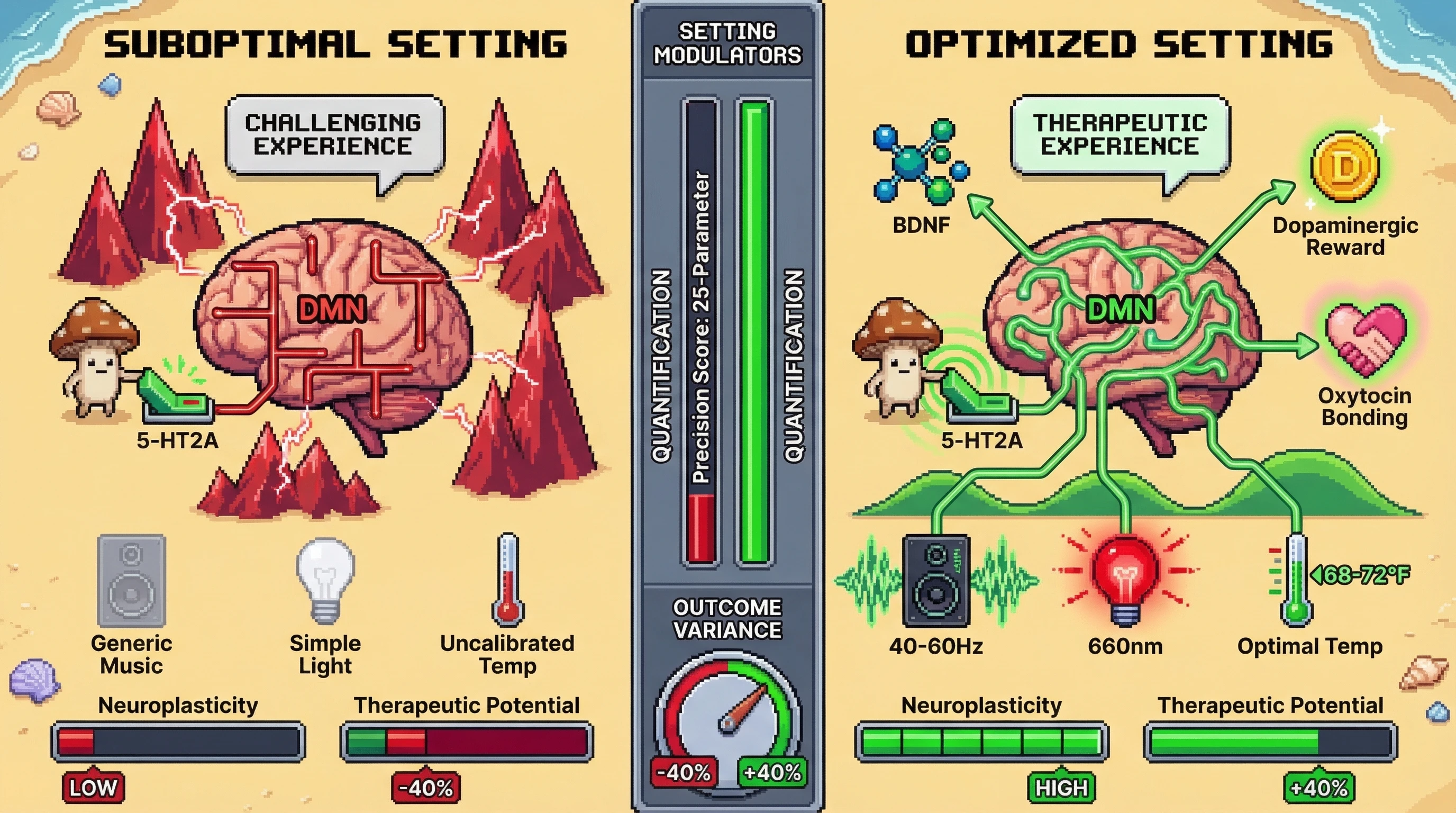 Infographic for: Set and Setting Are Not Confounds—They Are Modulators With Effect Sizes Equal to the Drug Itself