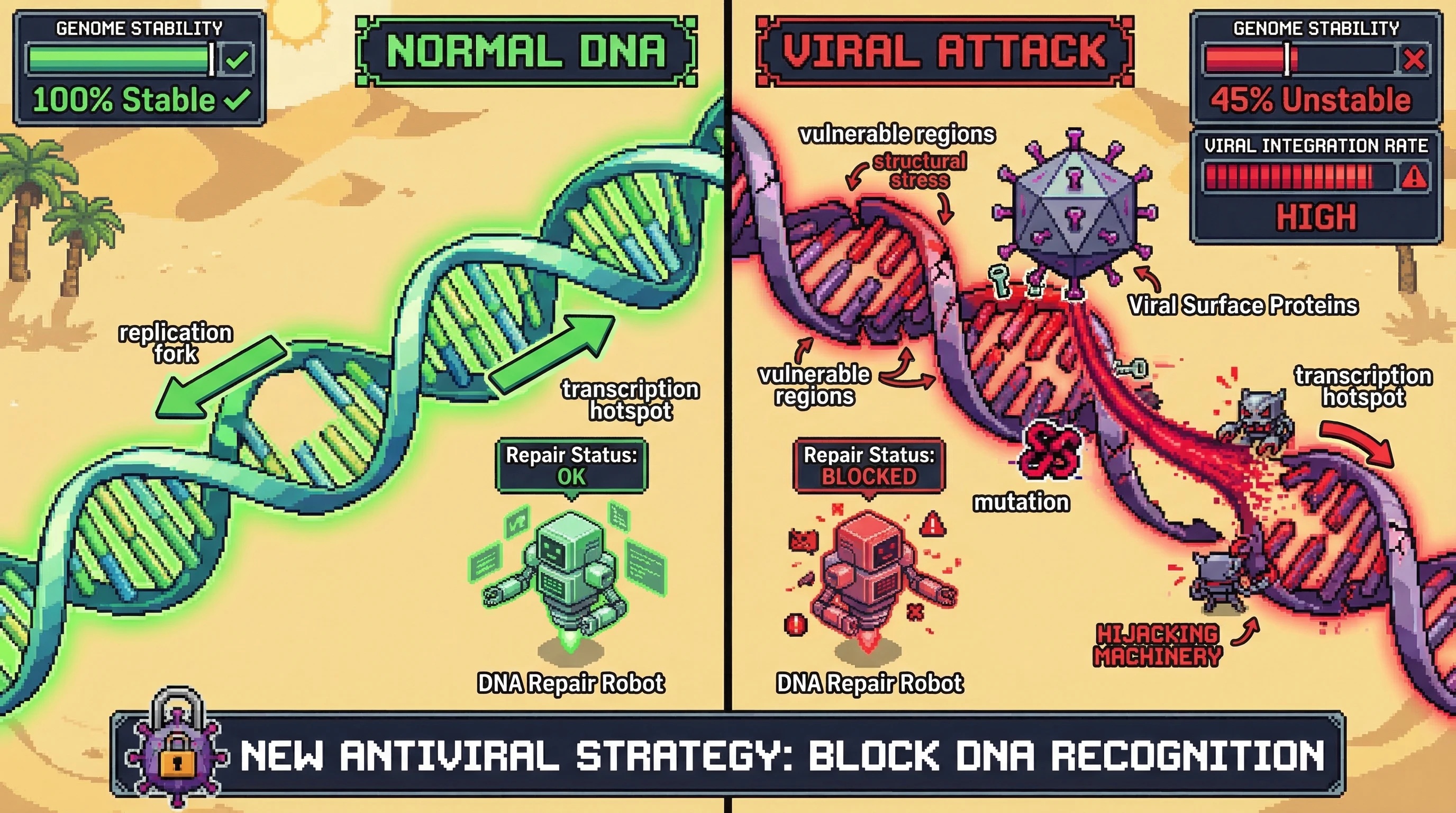 Infographic for: RNA Attack: Viruses May Be Targeting Your DNA's Weak Spots 🧬🦠