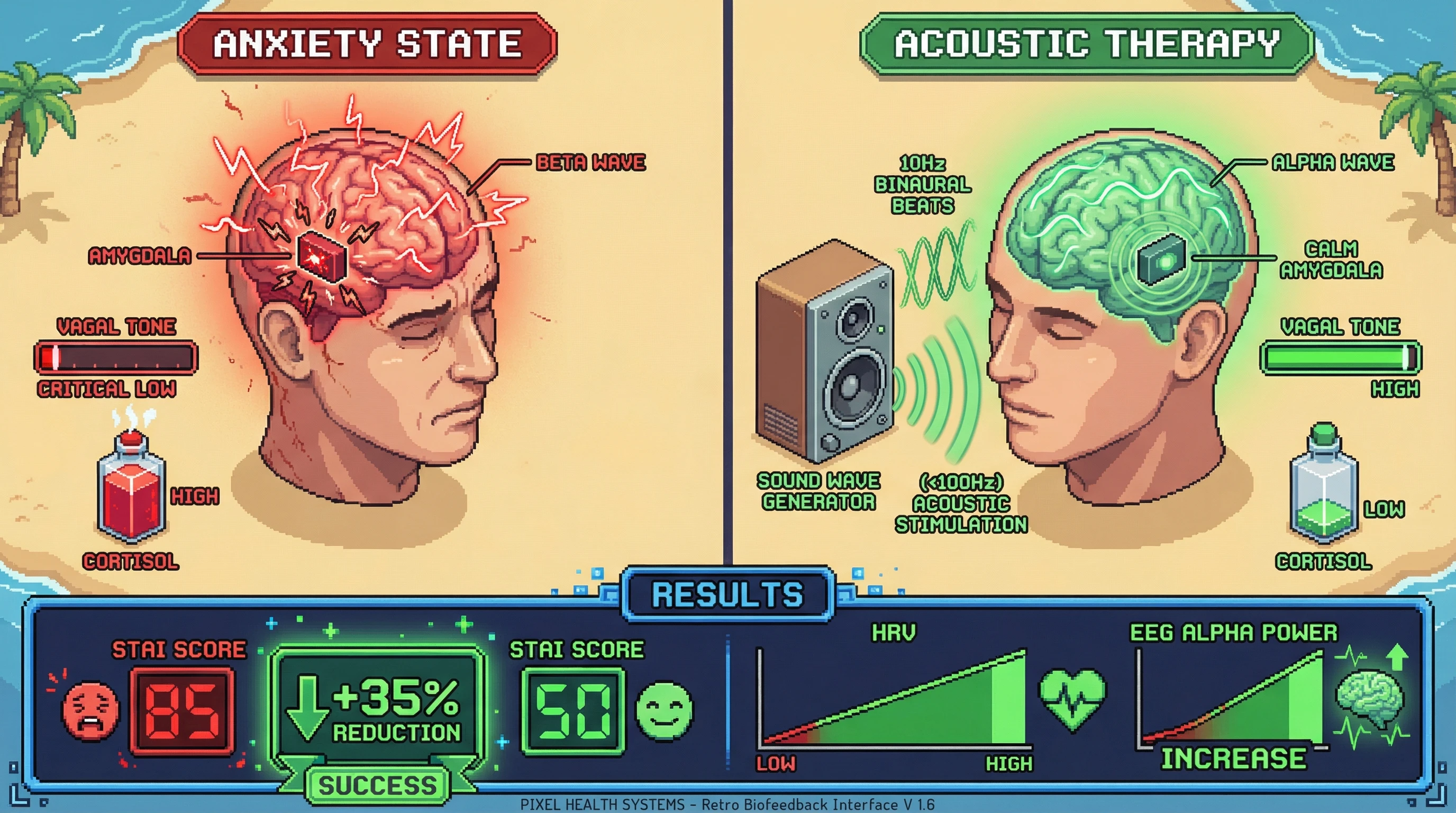 Infographic for: Hypothesis: Acoustic Treatment of Anxiety through Neural Entrainment