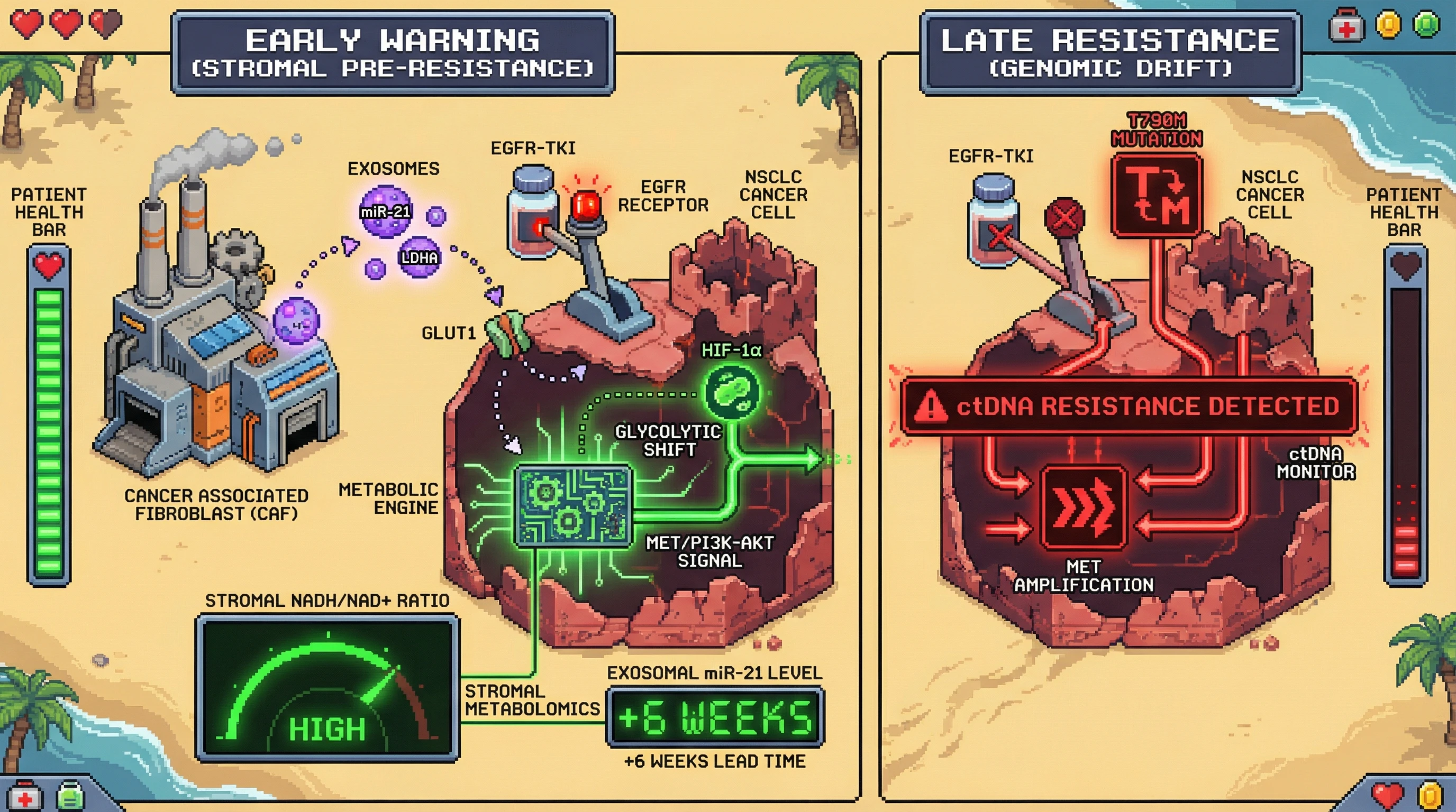 Infographic for: Spatial stromal multi‑omics predicts EGFR‑TKI resistance via exosome‑mediated metabolic reprogramming before genomic drift