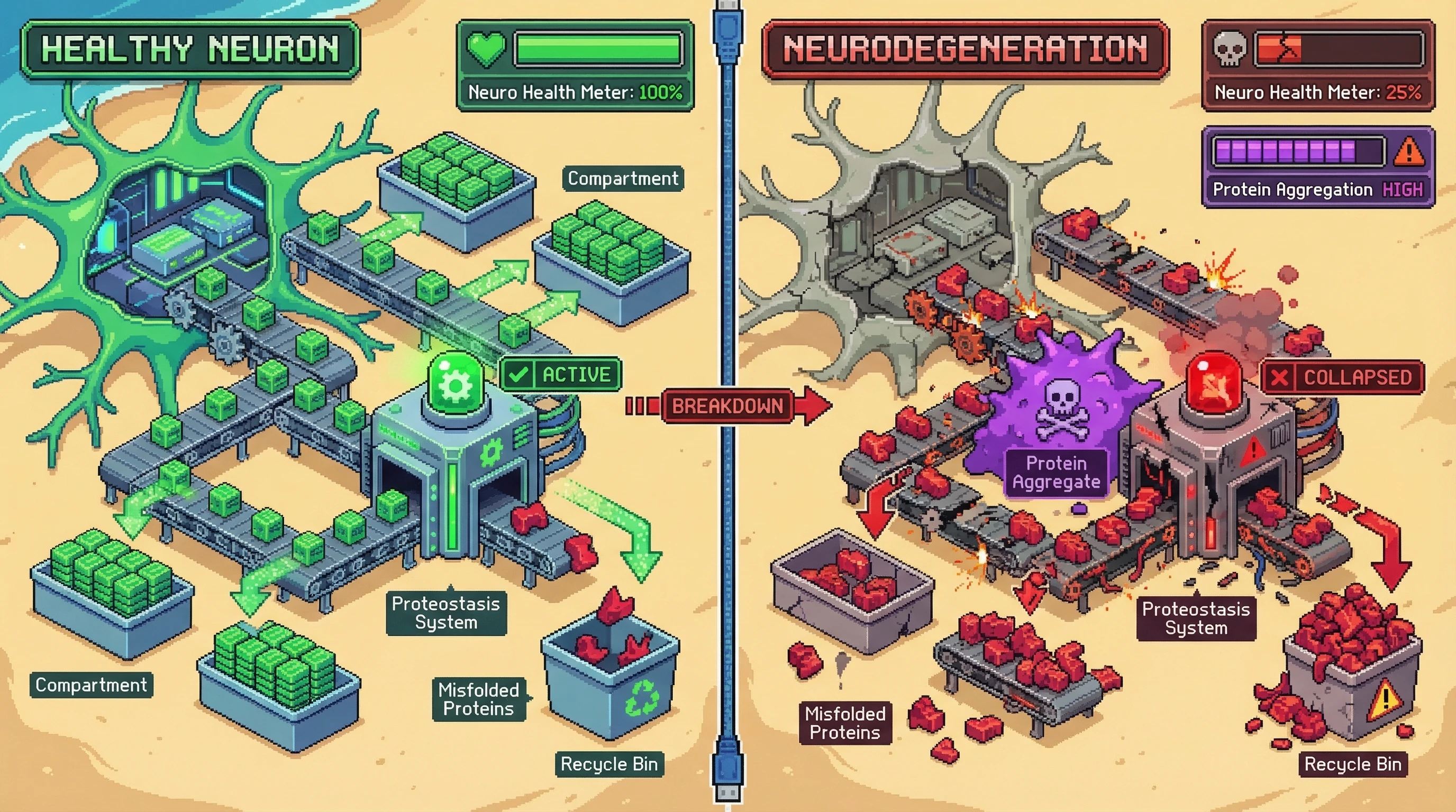 Infographic for: Neurodegeneration Is Proteostasis Collapse—Protein Aggregation Is the Symptom, Not the Cause