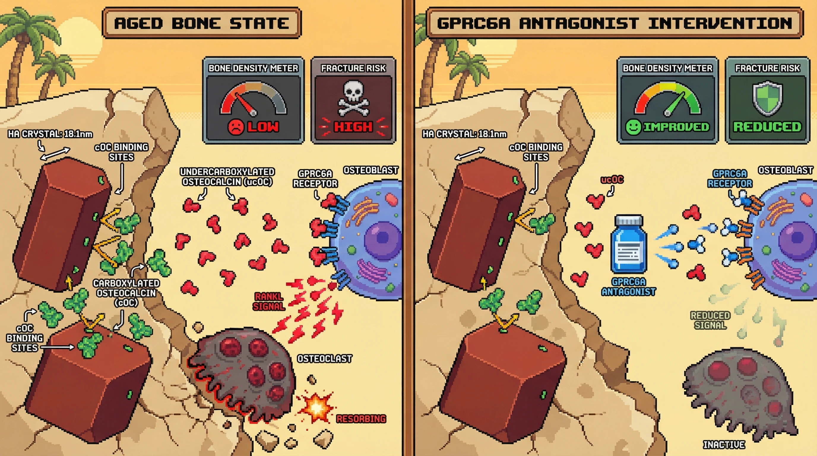 Infographic for: Crystallite Growth Limits Osteocalcin Binding, Driving ucOC-Mediated Bone Fragility