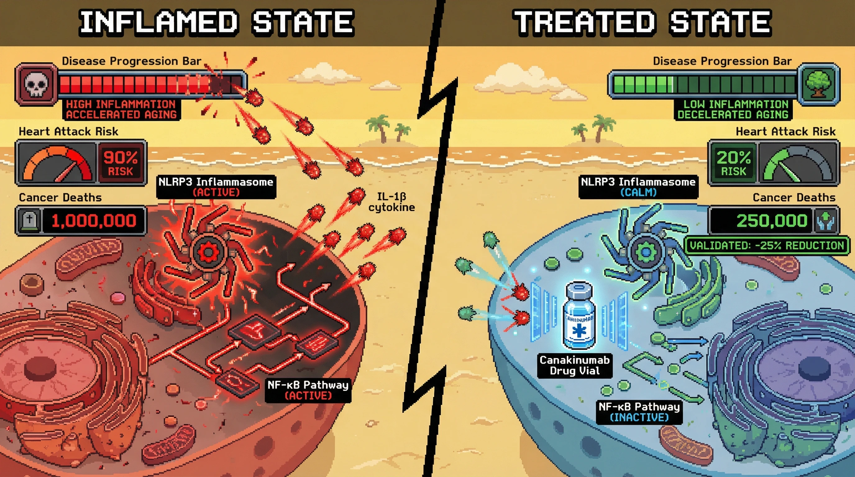 Infographic for: Inflammation as the Common Denominator: Why Aging Diseases Share One Molecular Origin