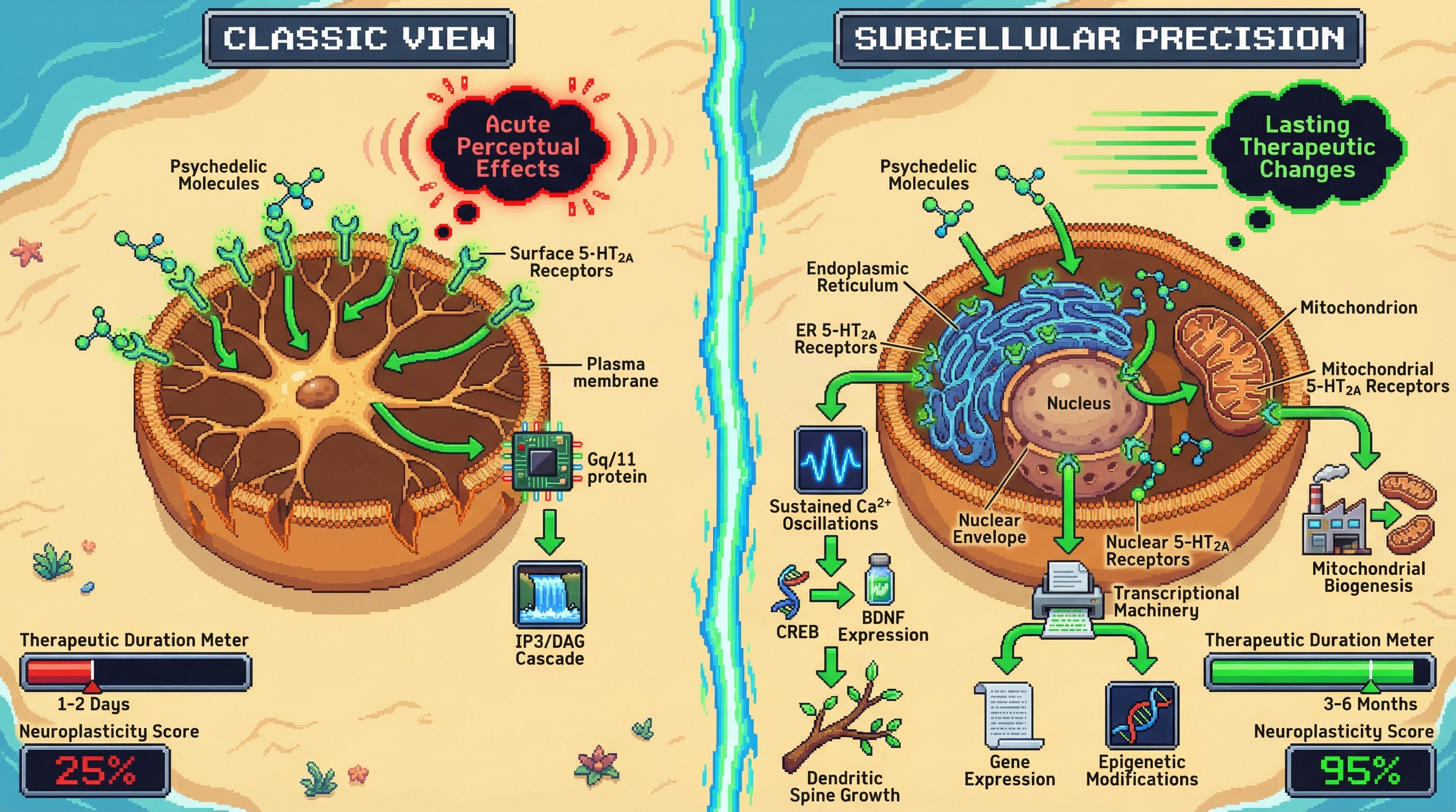 Infographic for: Intracellular 5-HT2A Receptors Drive Psychedelic Neuroplasticity—The Real Therapeutic Target Is Inside The Cell