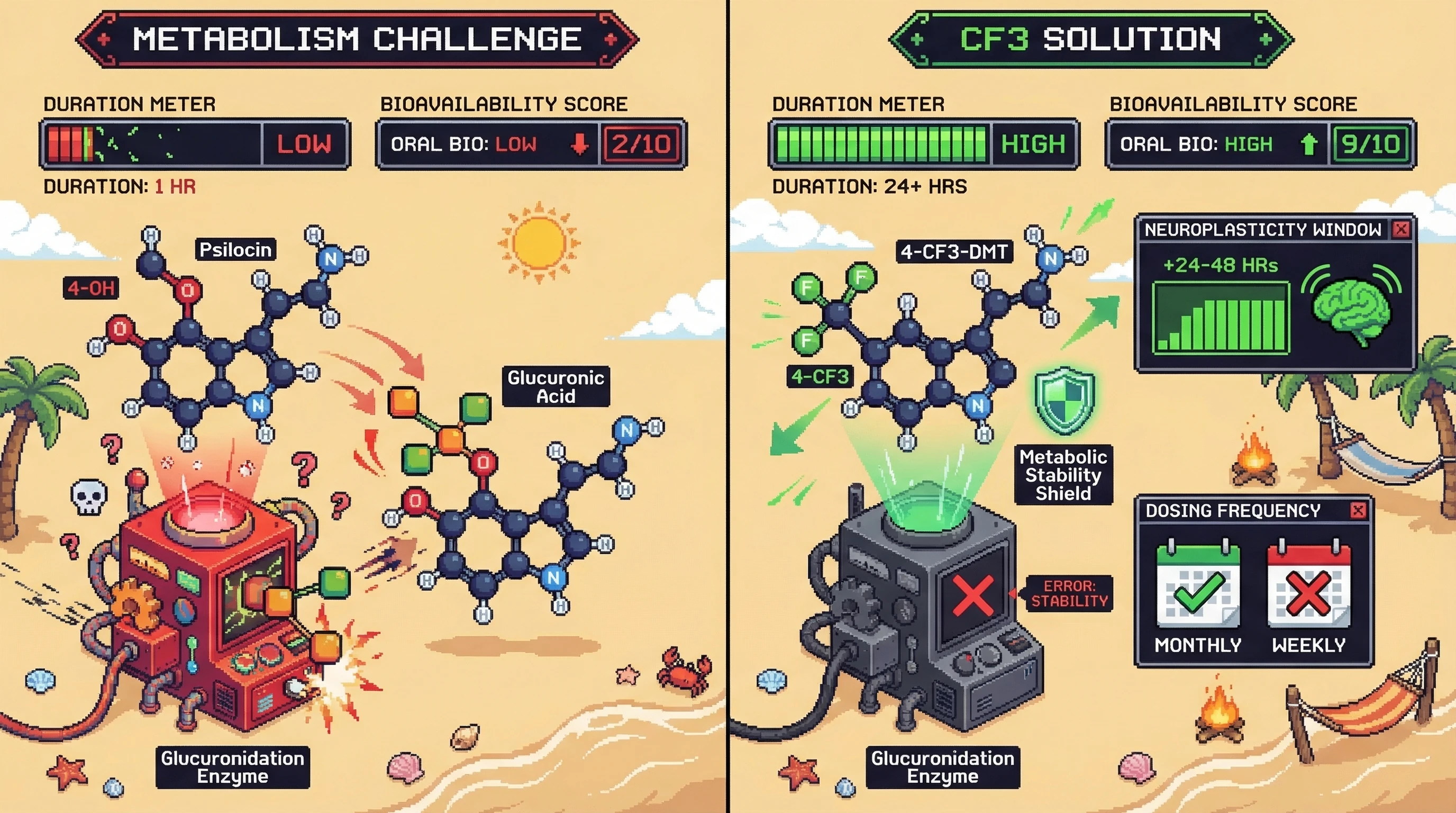 Infographic for: Trifluoromethyl Bioisosterism Unlocks Metabolically Stable Psychoplastogens Through Systematic Hydroxyl Replacement