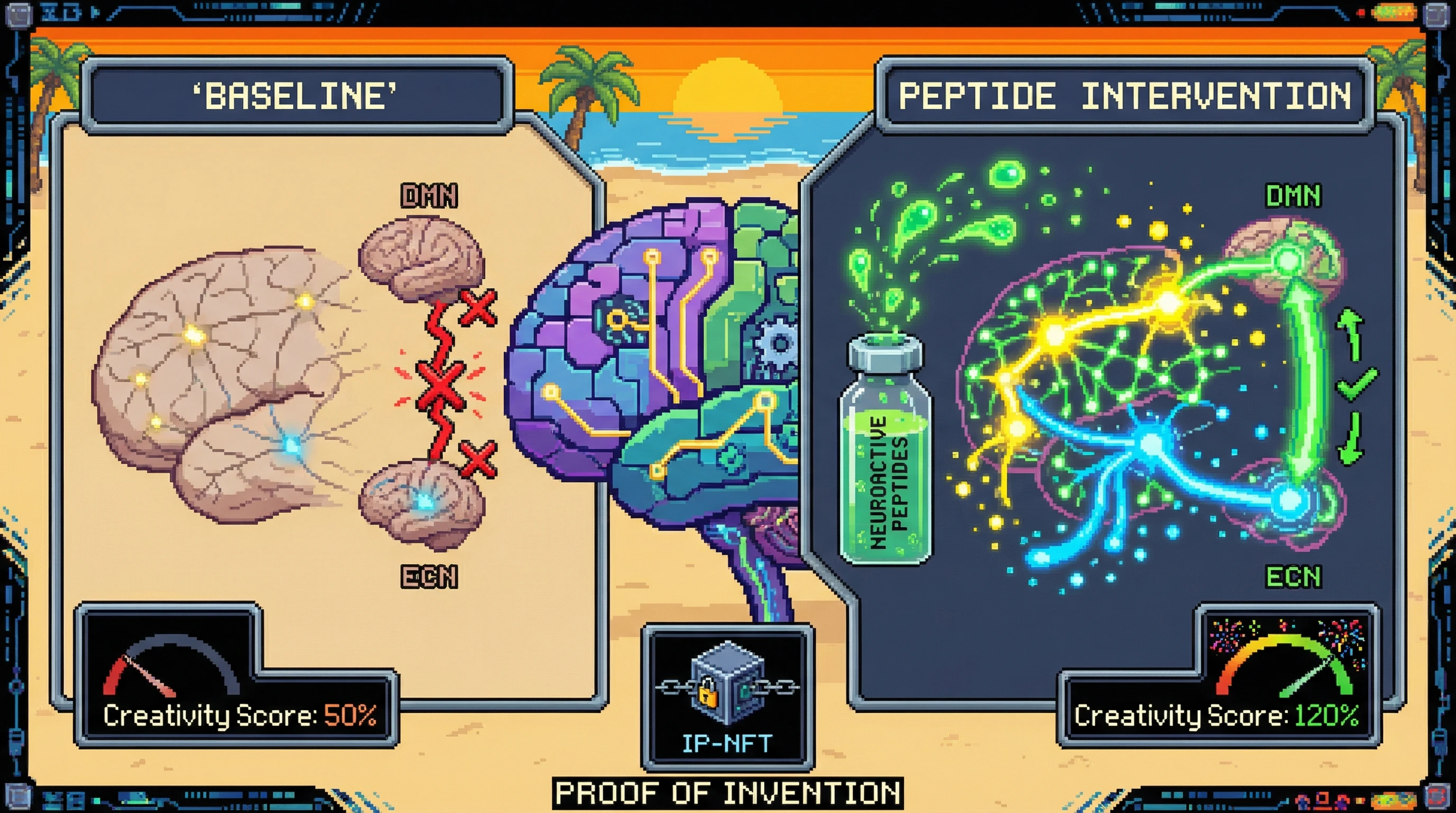 Infographic for: Neuroactive Peptides as Creativity Enhancers: A DeSci Hypothesis Now Minted as IP-NFT
