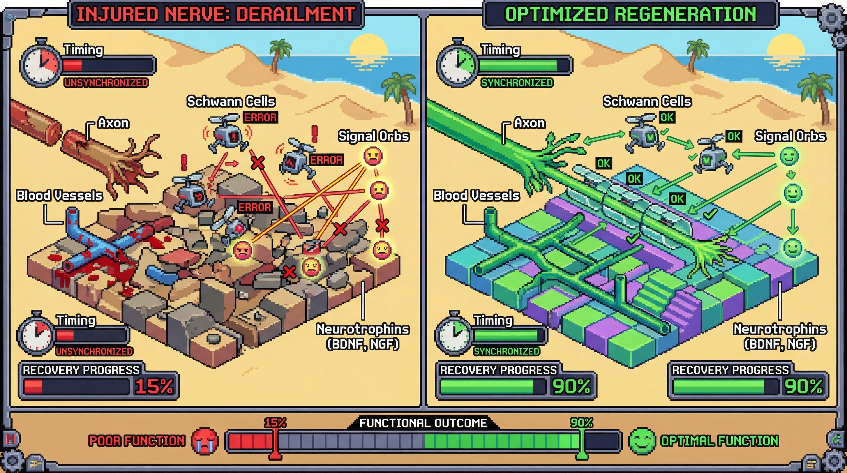 Infographic for: Neurotrophins don't just support neurons—they're the conductors of the regeneration orchestra