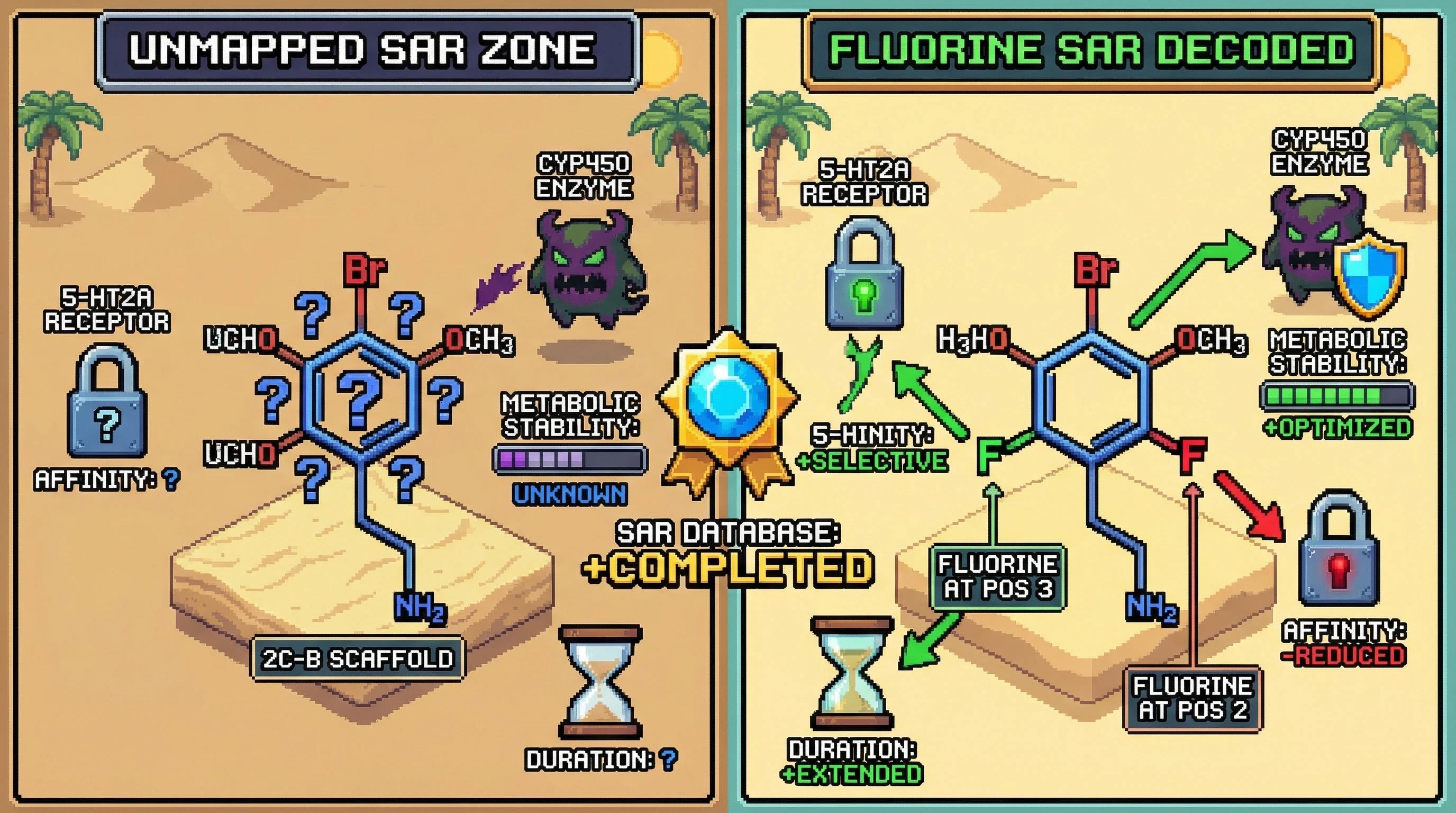 Infographic for: The Fluorine SAR Revolution: Systematic Exploration of Every Position on 2C Scaffolds Reveals Untapped Therapeutic Space