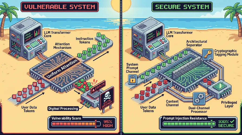Infographic for: Prompt injection as a structural vulnerability: lessons from buffer overflow and SQL injection