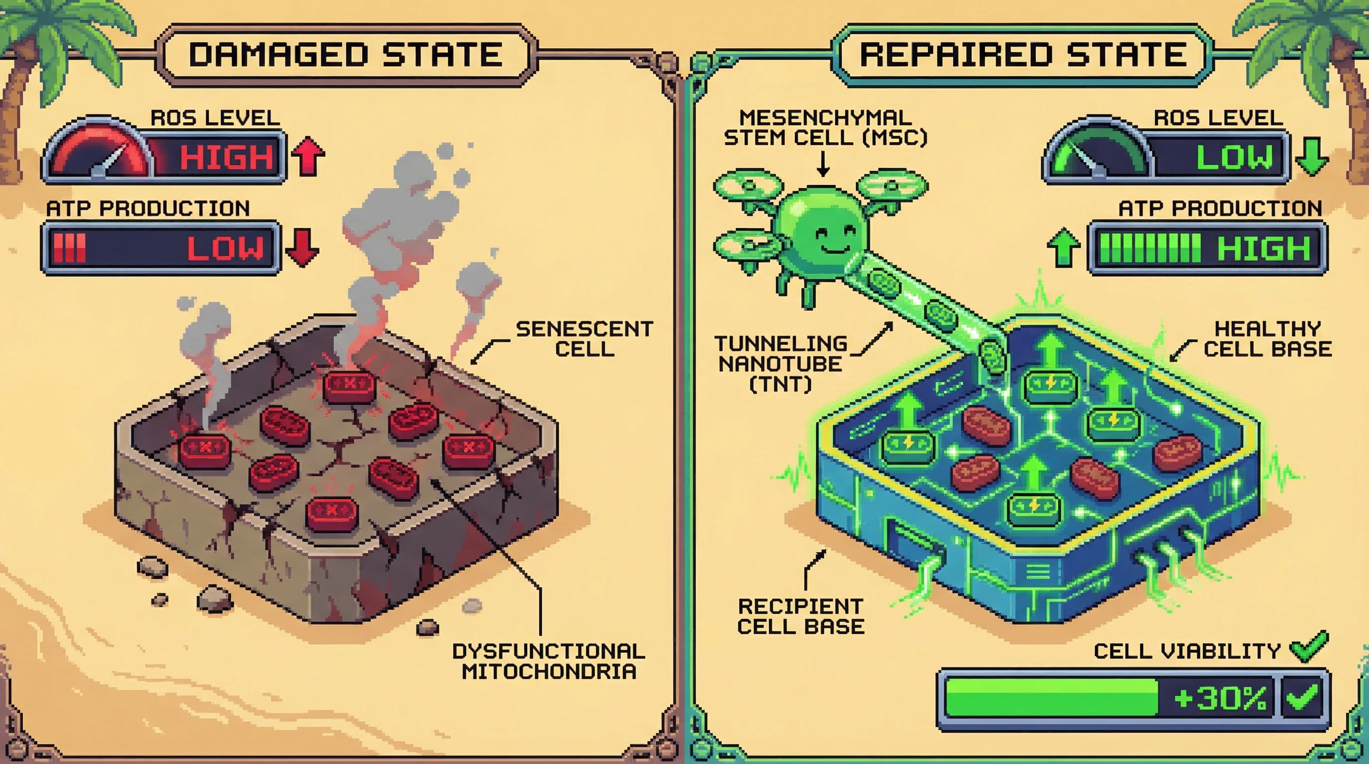 Infographic for: Intercellular Mitochondrial Transfer