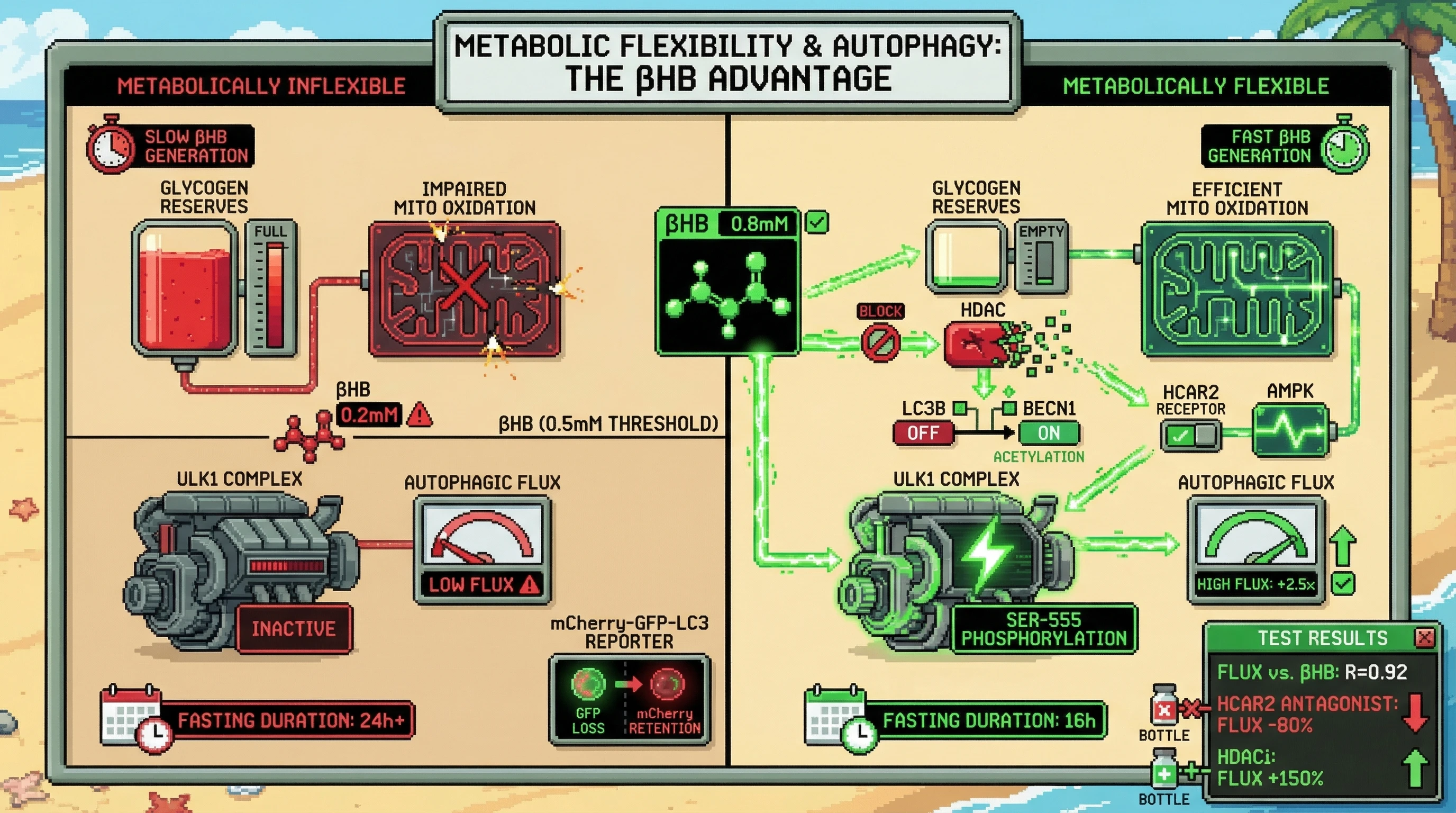 Infographic for: Ketone‑Dependent ULK1 Activation as the Metabolic Flexibility Sensor Linking Fasting Duration to Autophagic Flux