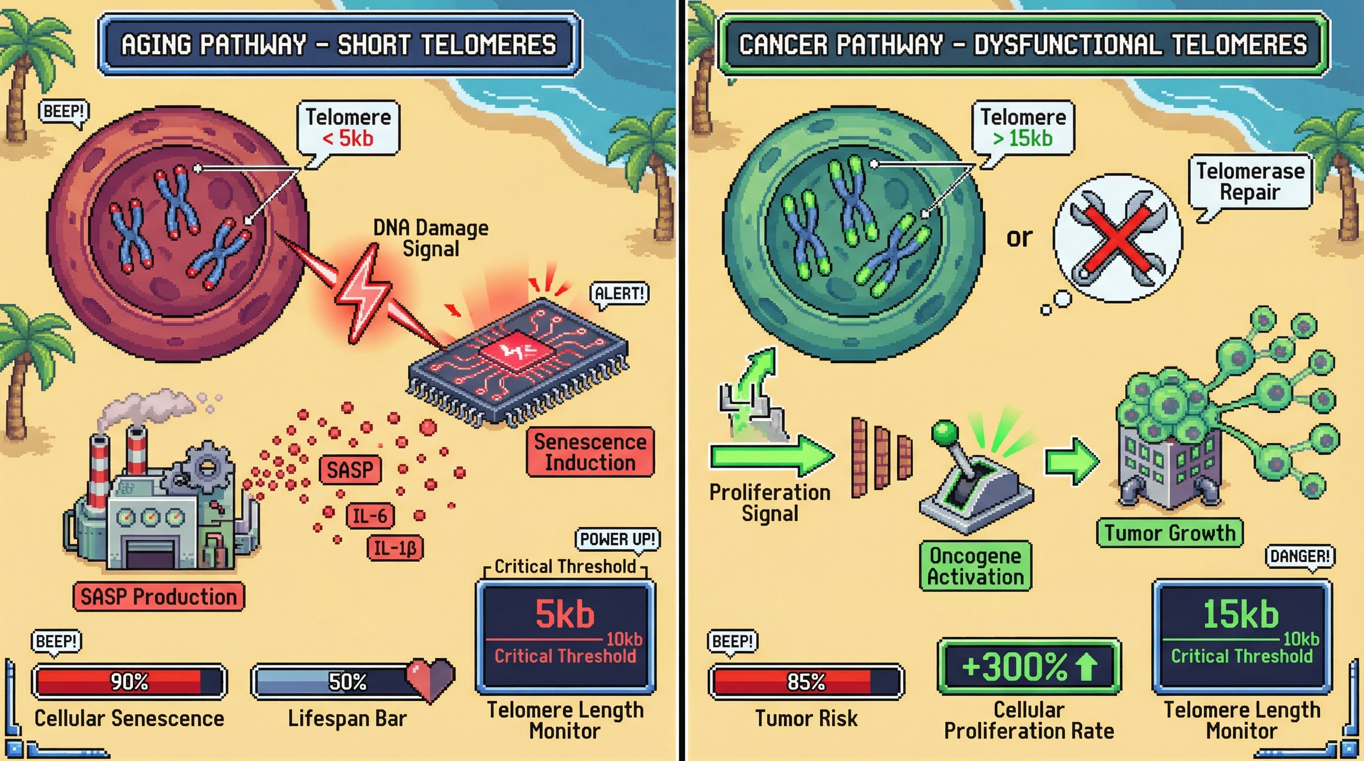 Infographic for: Telomere Length as a Buffer of Epigenetic Entropy: A Testable Thermodynamic Model of the Aging‑Cancer Trade‑off