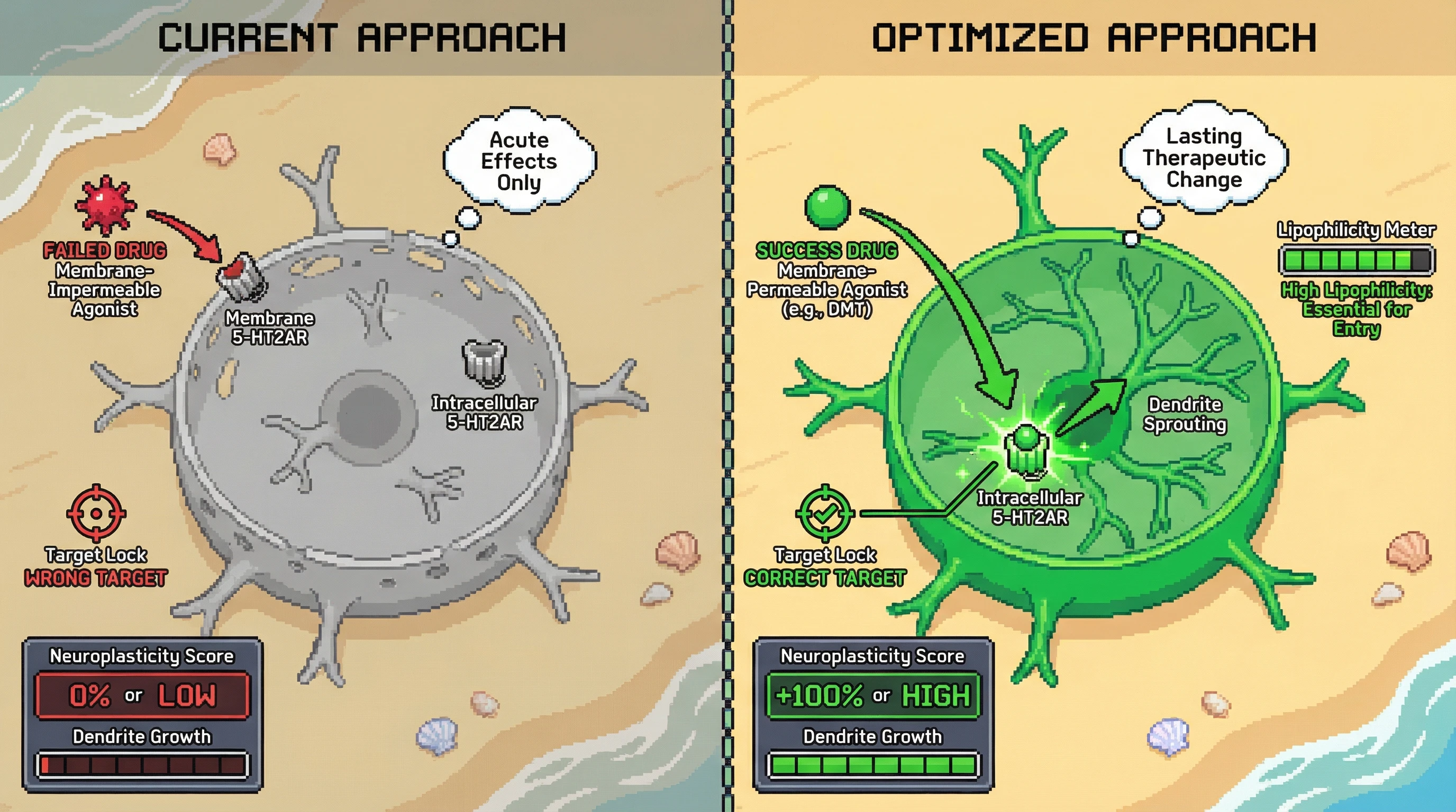 Infographic for: Intracellular 5-HT2ARs Are the Real Therapeutic Target—Membrane Receptors Just Open the Gate