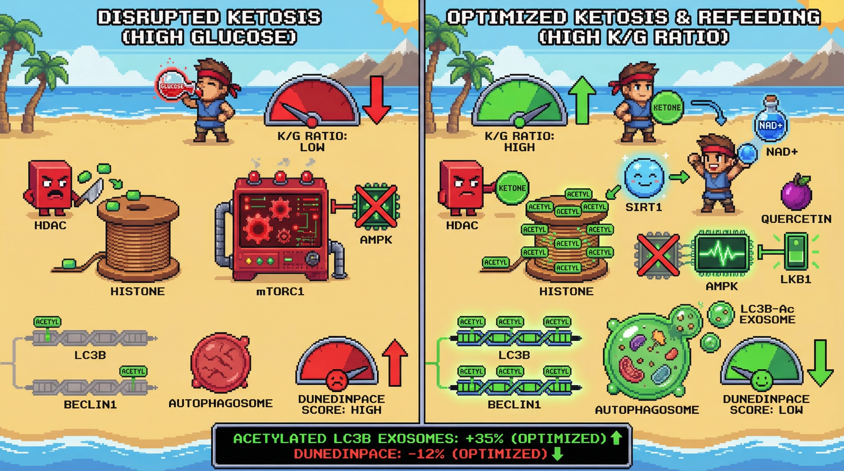 Infographic for: Ketone‑Glucose Ratio as a Real‑Time Proxy for Autophagic Flux and Epigenetic Age Modulation During Circadian‑Aligned, Nutrient‑Dense Refeeding