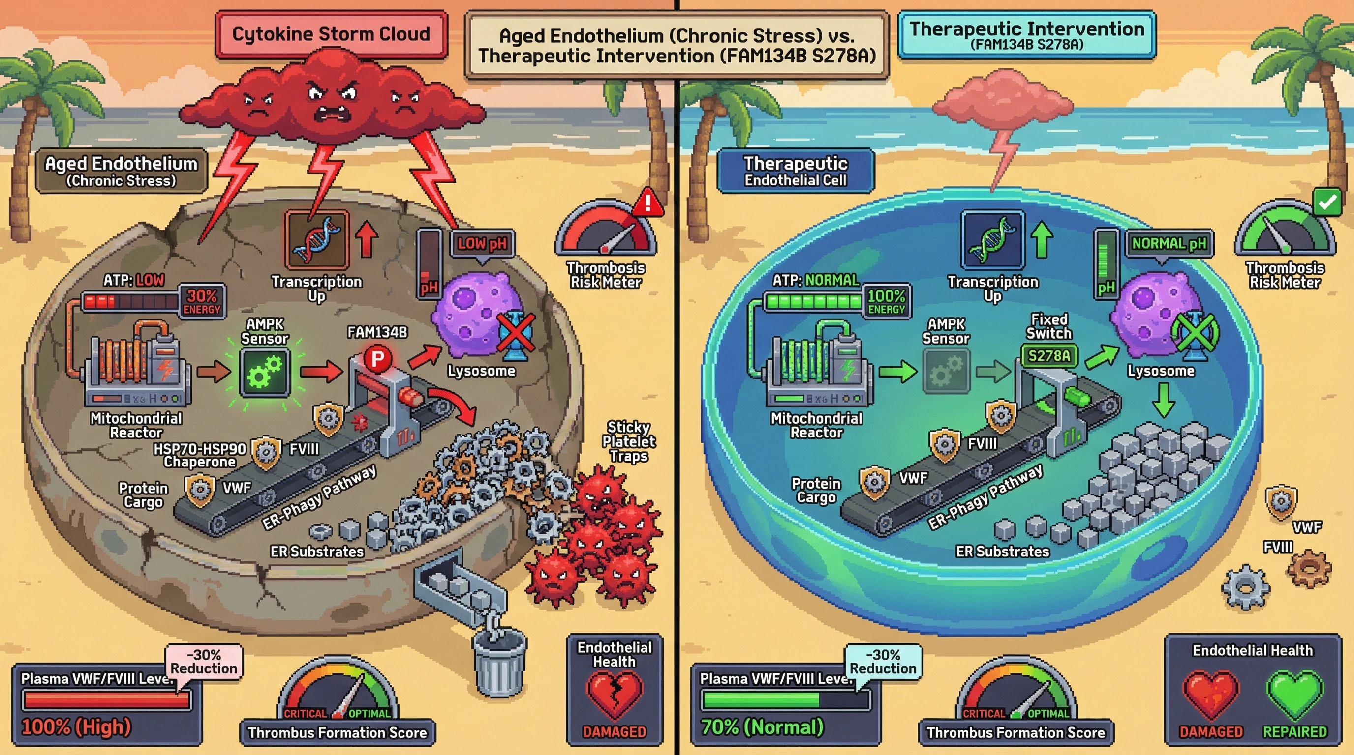 Infographic for: Endothelial Autophagy Rationing Prioritizes VWF/FVIII Retention to Sustain Hemostatic Capacity During Chronic Inflammatory Stress