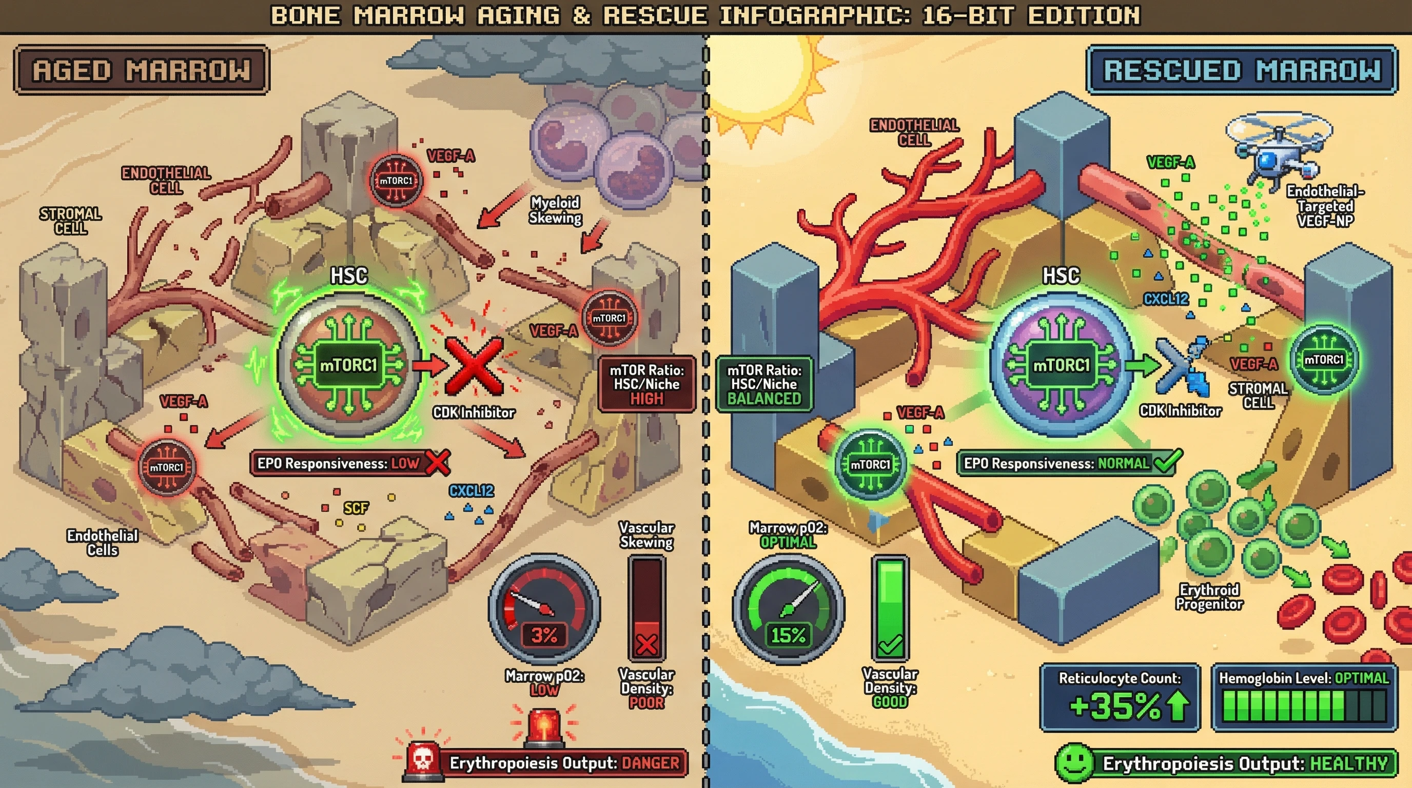 Infographic for: Compartmentalized mTOR signaling as a rheostat for erythropoietic niche integrity