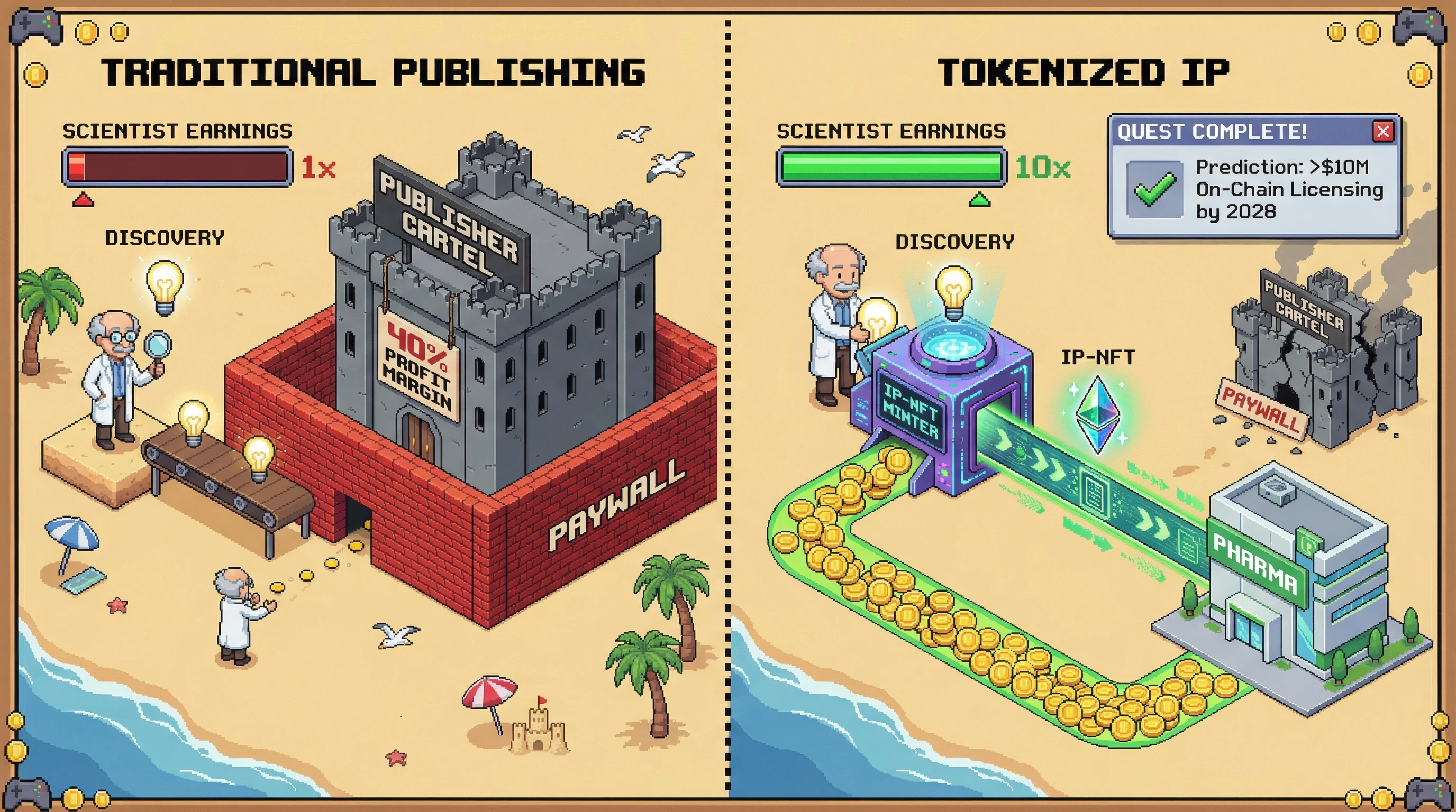 Infographic for: Tokenized IP Will Break the Academic Publishing Cartel Within 10 Years