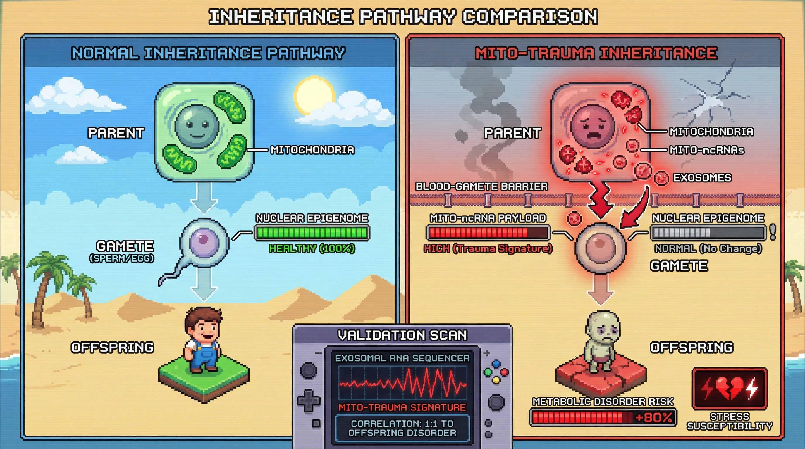 Infographic for: Mitochondrial Dark Matter: The Role of Mito-ncRNAs in Epigenetic Intergenerational Inheritance