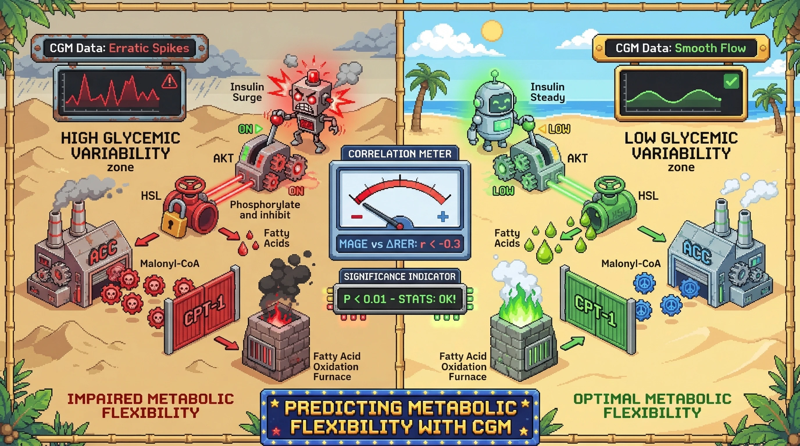 Infographic for: CGM‑Derived Postprandial Glycemic Variability Predicts Mixed‑Meal‑Induced Metabolic Flexibility