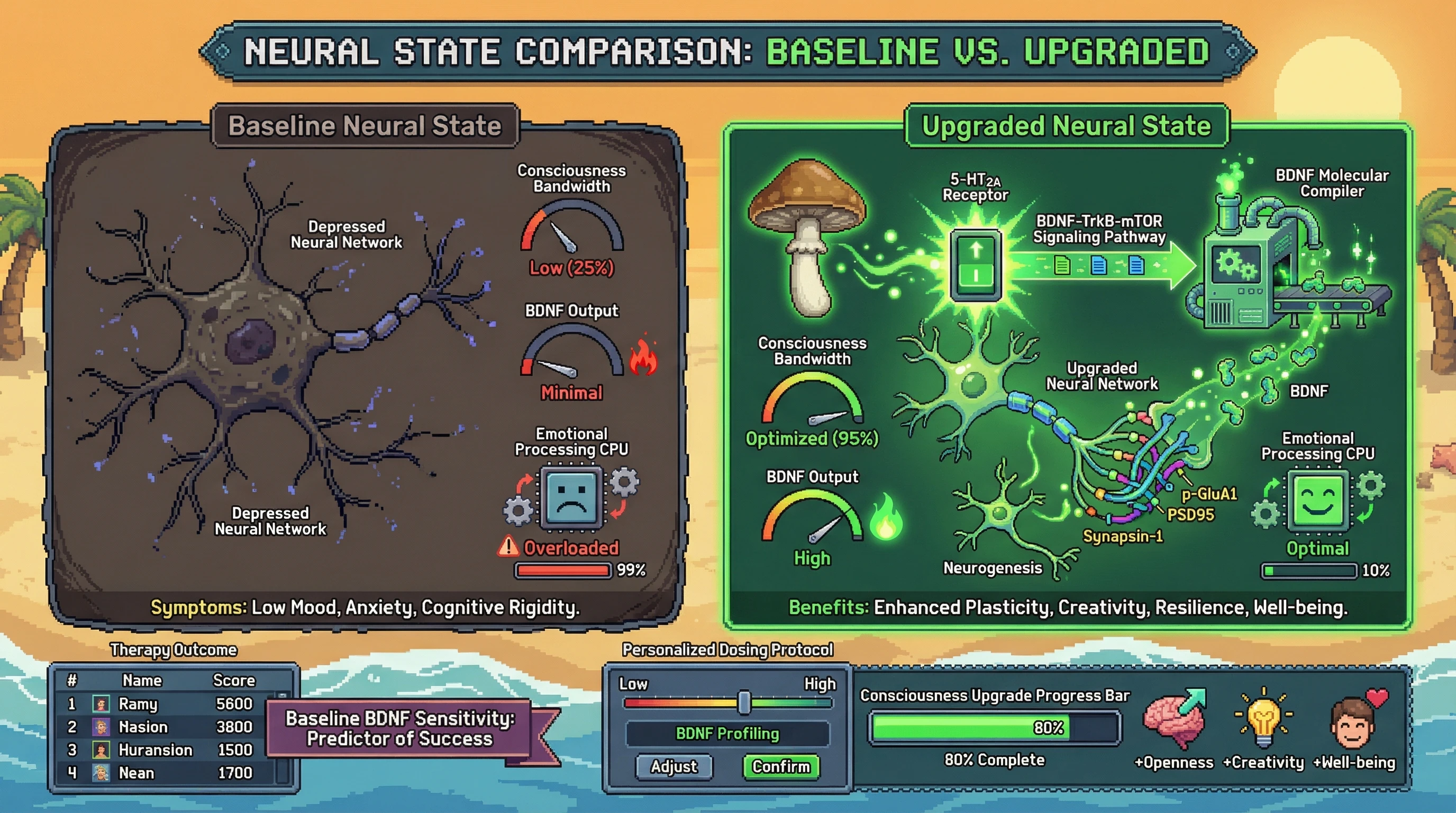 Infographic for: The BDNF-TrkB Oracle: Why Consciousness Upgrading Requires Molecular Memory