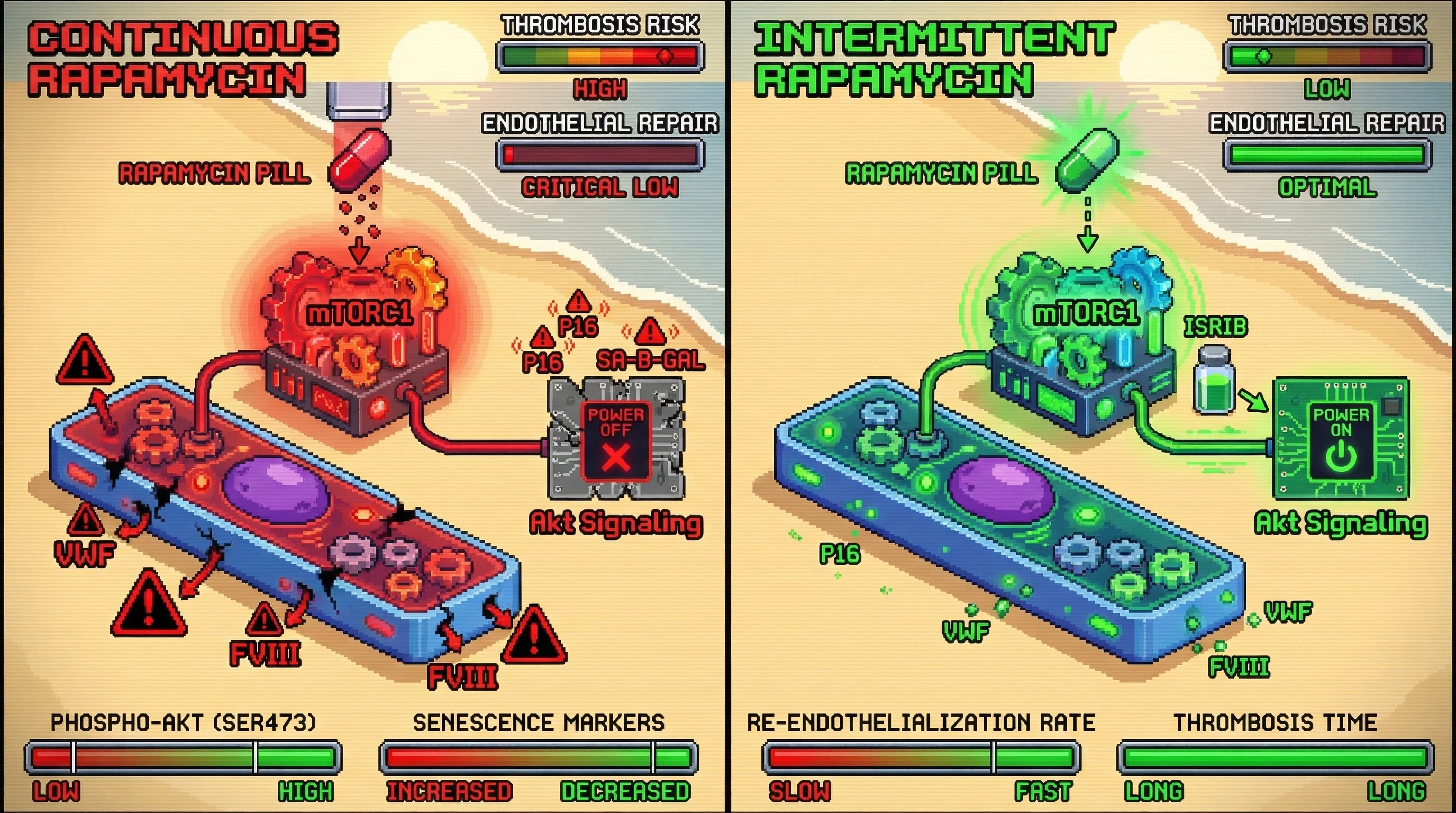 Infographic for: Intermittent mTOR Inhibition Preserves Endothelial Repair While Mimicking Scarcity to Reduce Thrombotic Risk