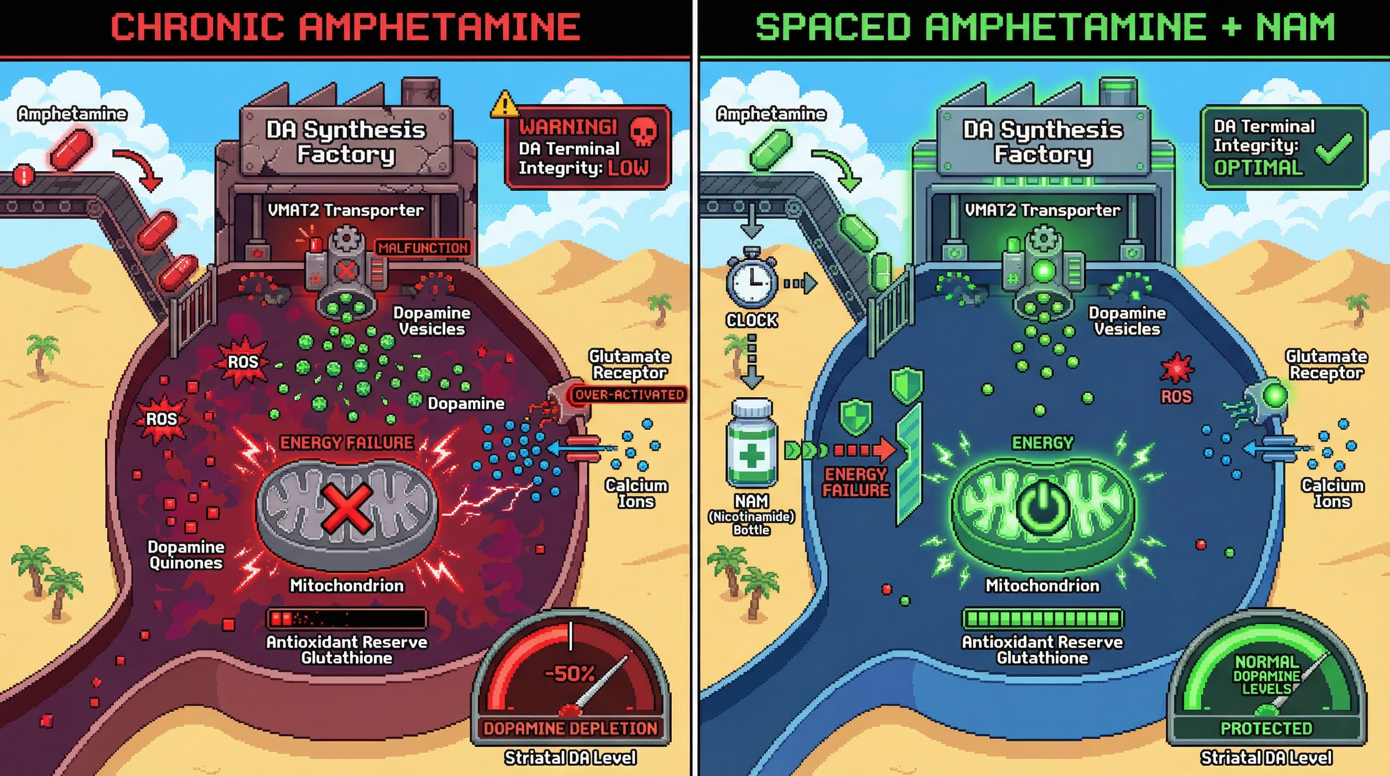 Infographic for: Amphetamine Harm Reduction for Urgent Timelines: A Research Program