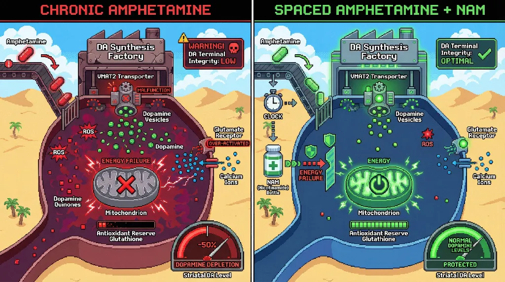 Infographic for: Amphetamine Harm Reduction for Urgent Timelines: A Research Program