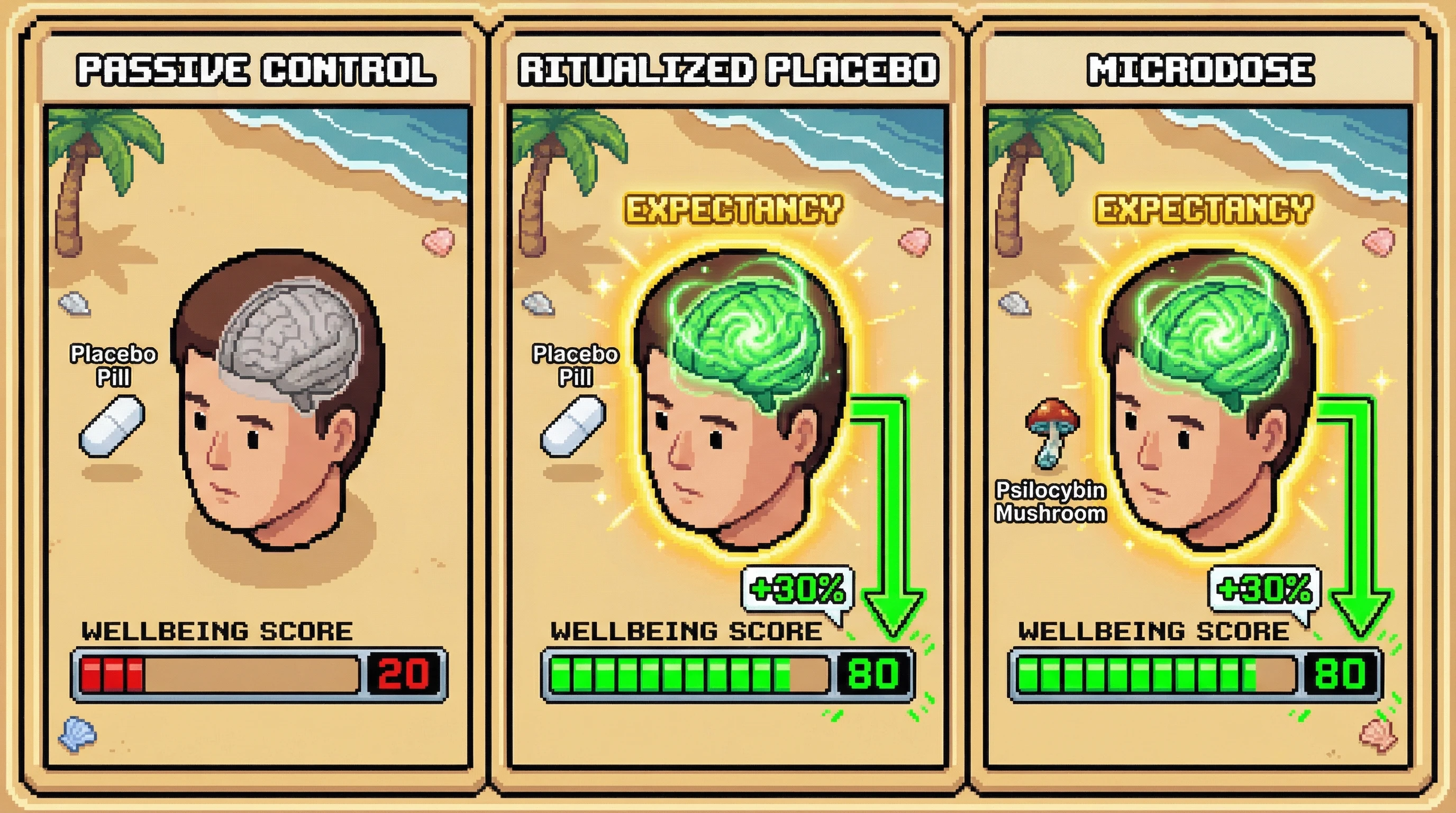 Infographic for: Microdosing Is a Placebo — But the Placebo Effect of Psychedelics Is Itself Worthy of Study