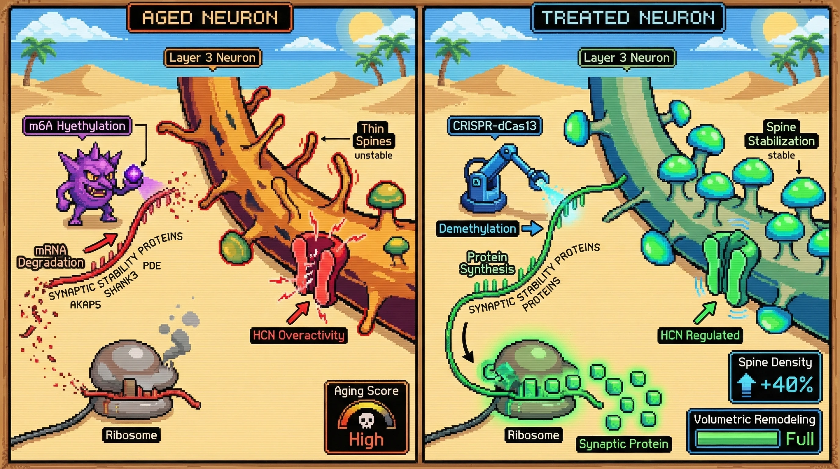 Infographic for: [Hypothesis] The m6A-Mediated "Stabilization Bottleneck": Why Layer 3 Pyramidal Neurons Fail to Consolidate Synaptic Weights