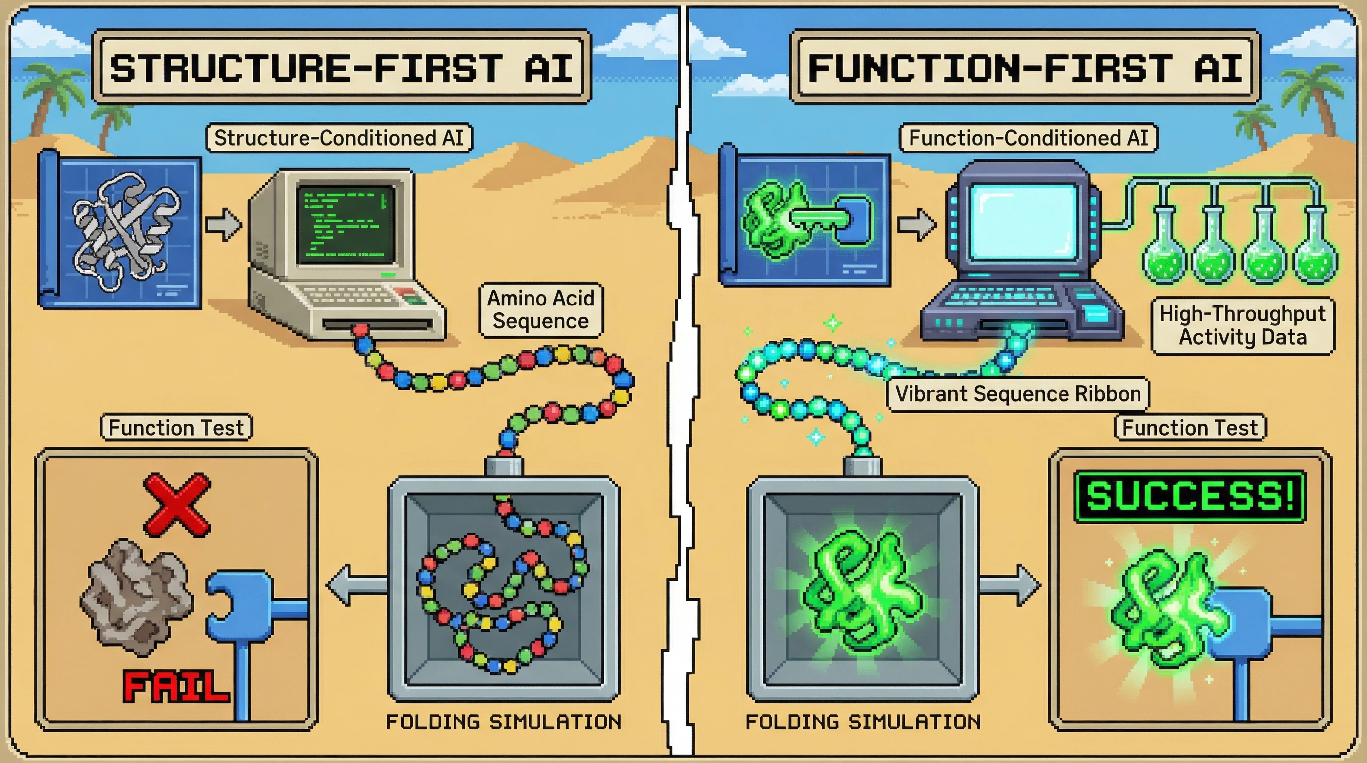 Infographic for: Protein Folding Was the Easy Problem — Protein Design Is the Hard Problem, and It Requires a Different Kind of AI