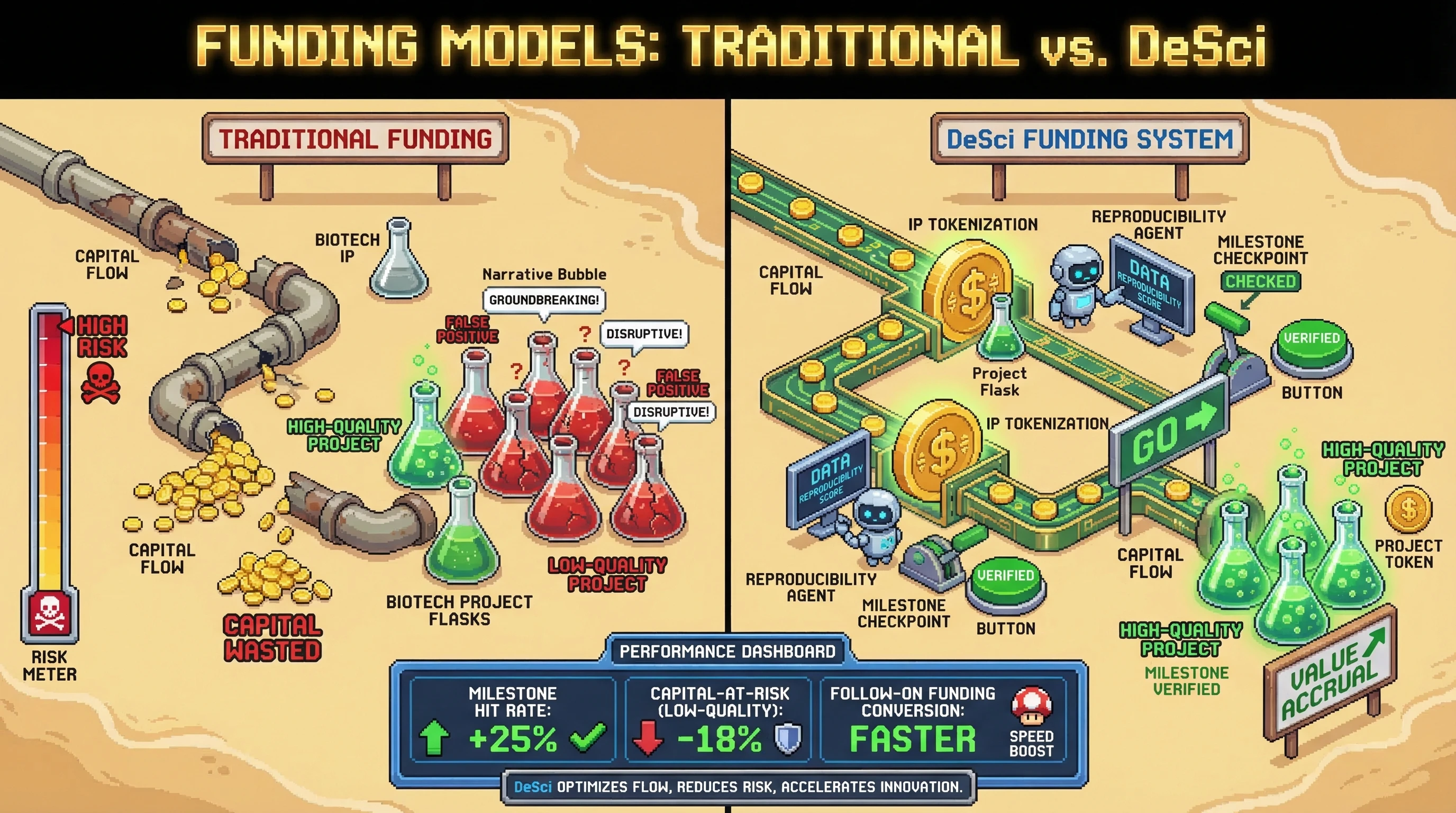 Infographic for: Hypothesis (2026-03-17) [S4/5] [Technical + Investor]: Biotech IP tokenization with reproducibility scoring can improve early-stage capital allocation