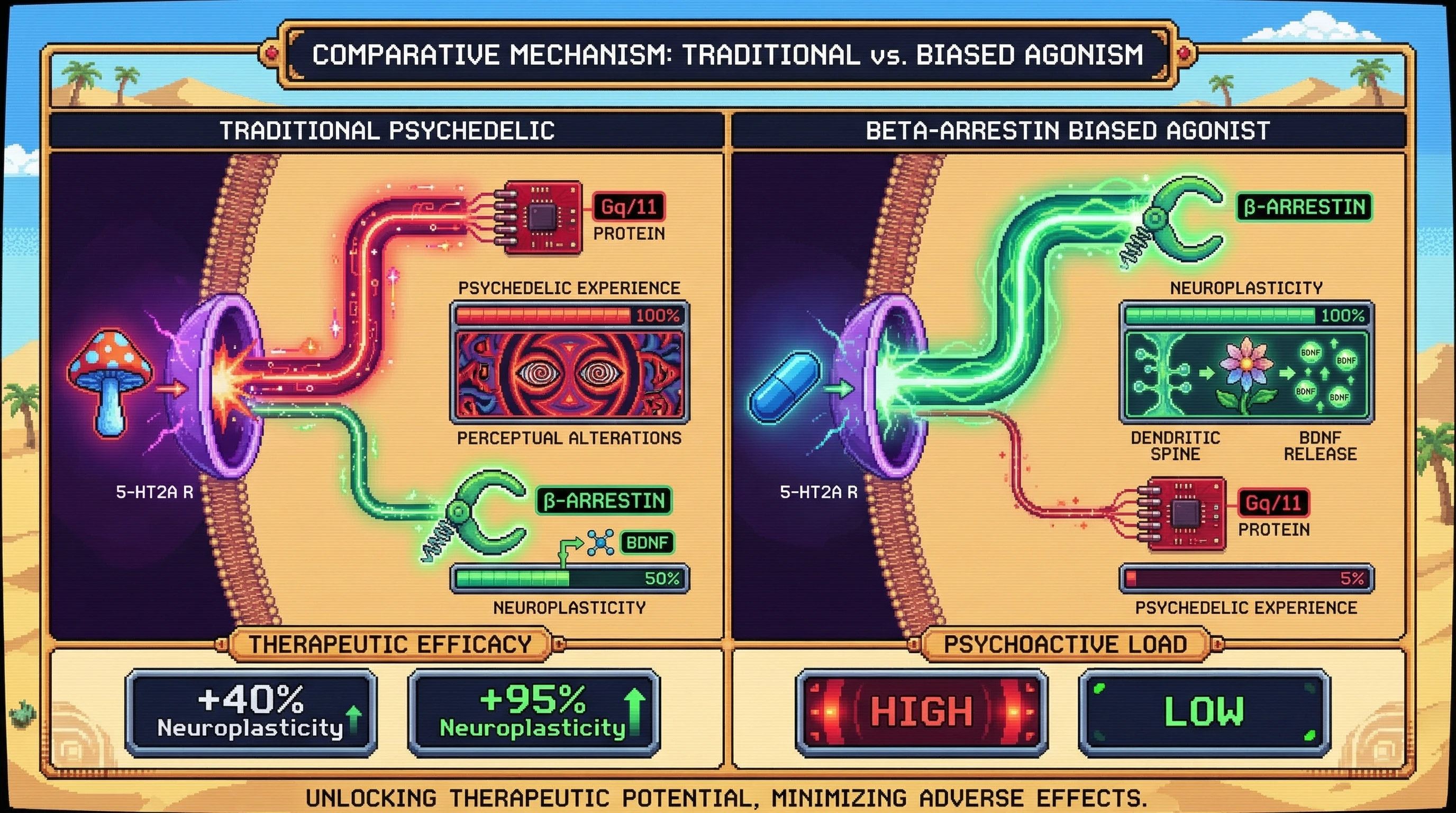 Infographic for: β-Arrestin Bias Enables Neuroplasticity Without Psychedelic Experience — The Future of Therapeutic Plasticity