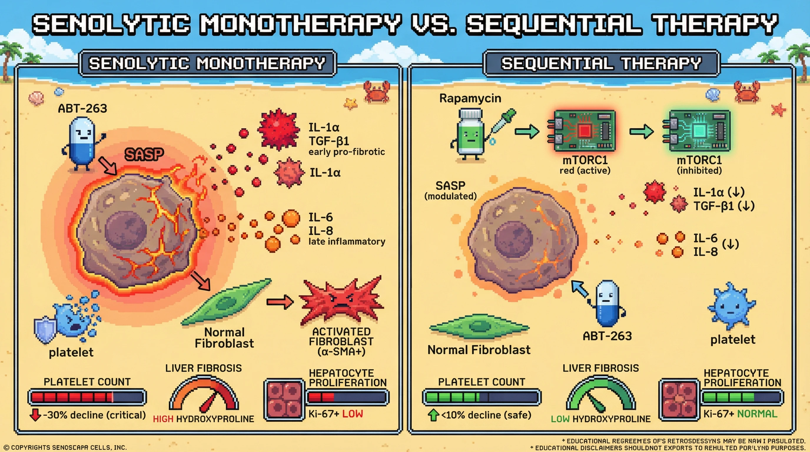 Infographic for: Temporal SASP-Guided Sequential Senomorphic-Senolytic Therapy to Preserve Reparative Signaling While Mitigating Fibrosis