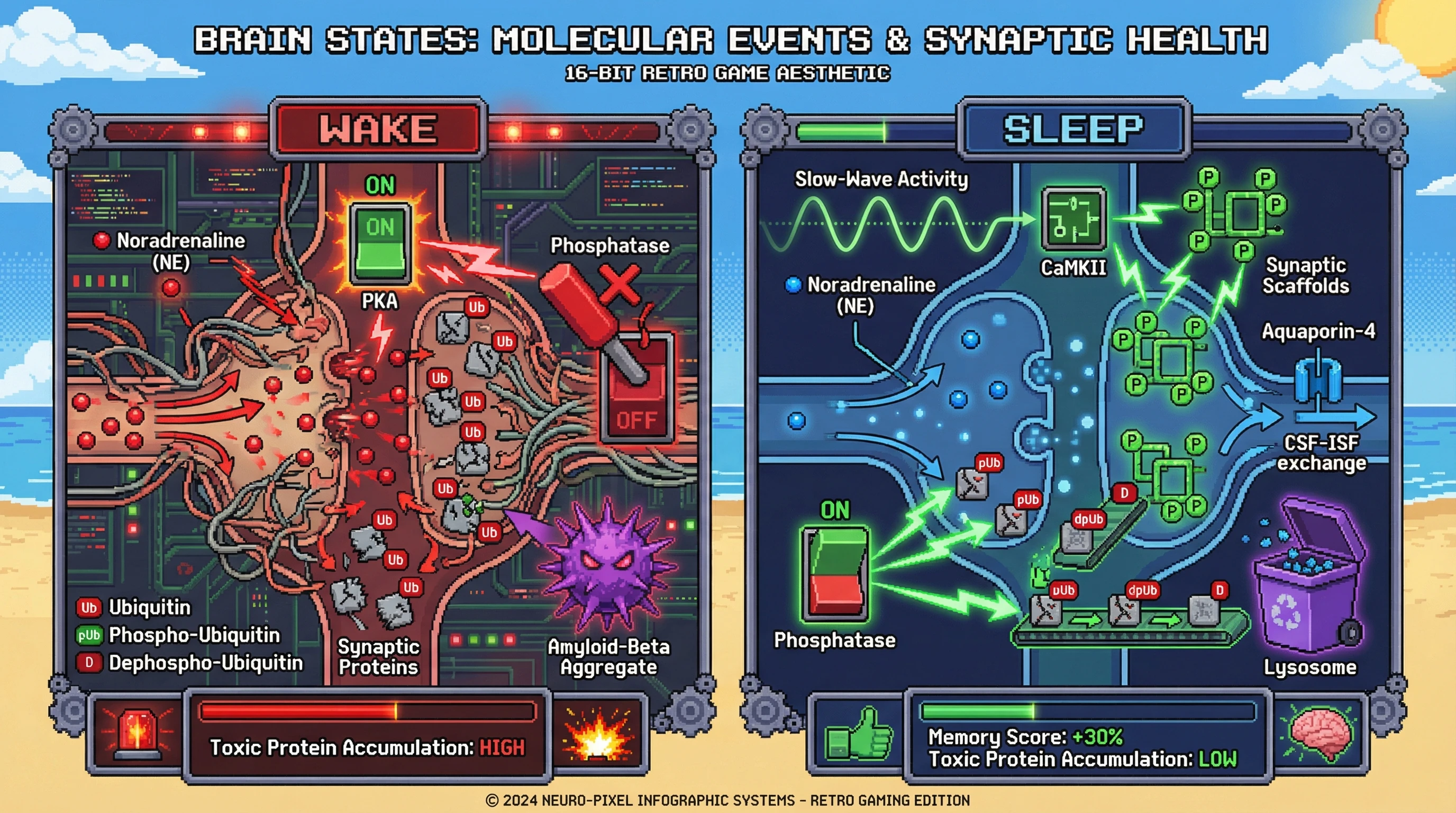 Infographic for: Sleep-Dependent Phospho-Triage: A Glymphatic-Guided Mechanism for Synaptic Protein Selection