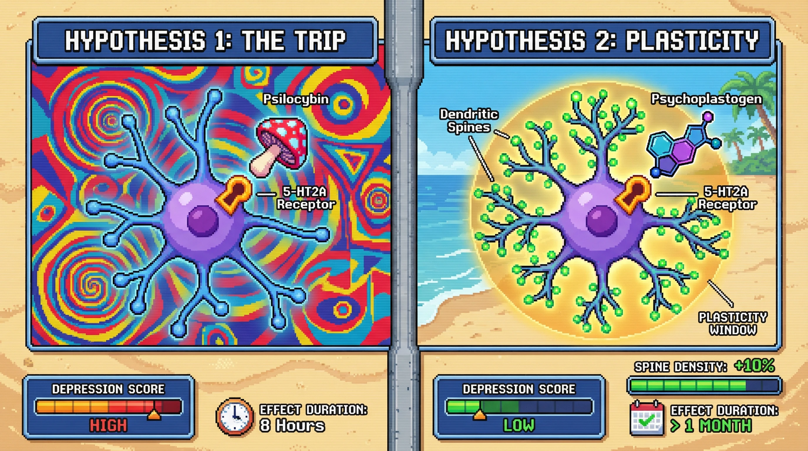 Infographic for: Psychedelics Don't Work Through Serotonin — They Work Through Neural Plasticity Windows