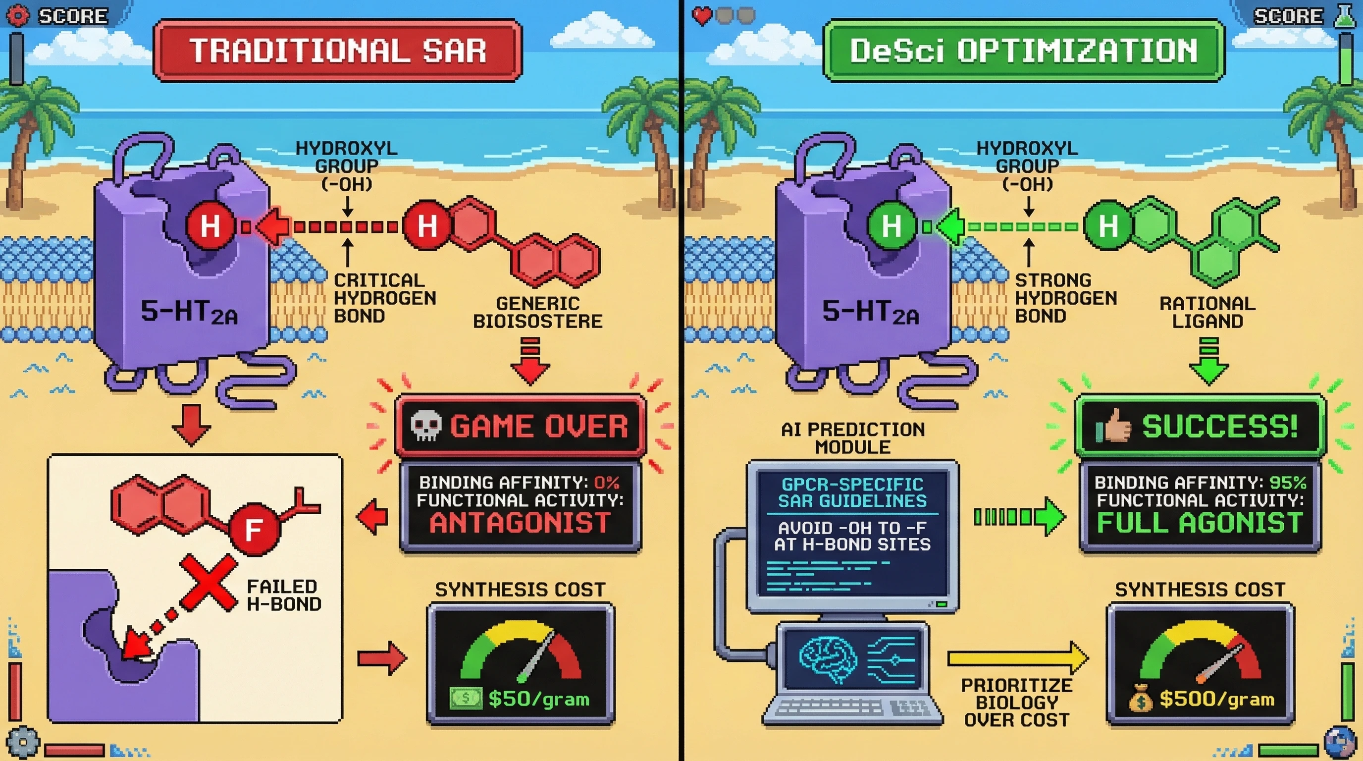 Infographic for: Bioisosteric Trap Detection: Why 90% of Psychedelic SAR Programs Optimize the Wrong Molecular Positions