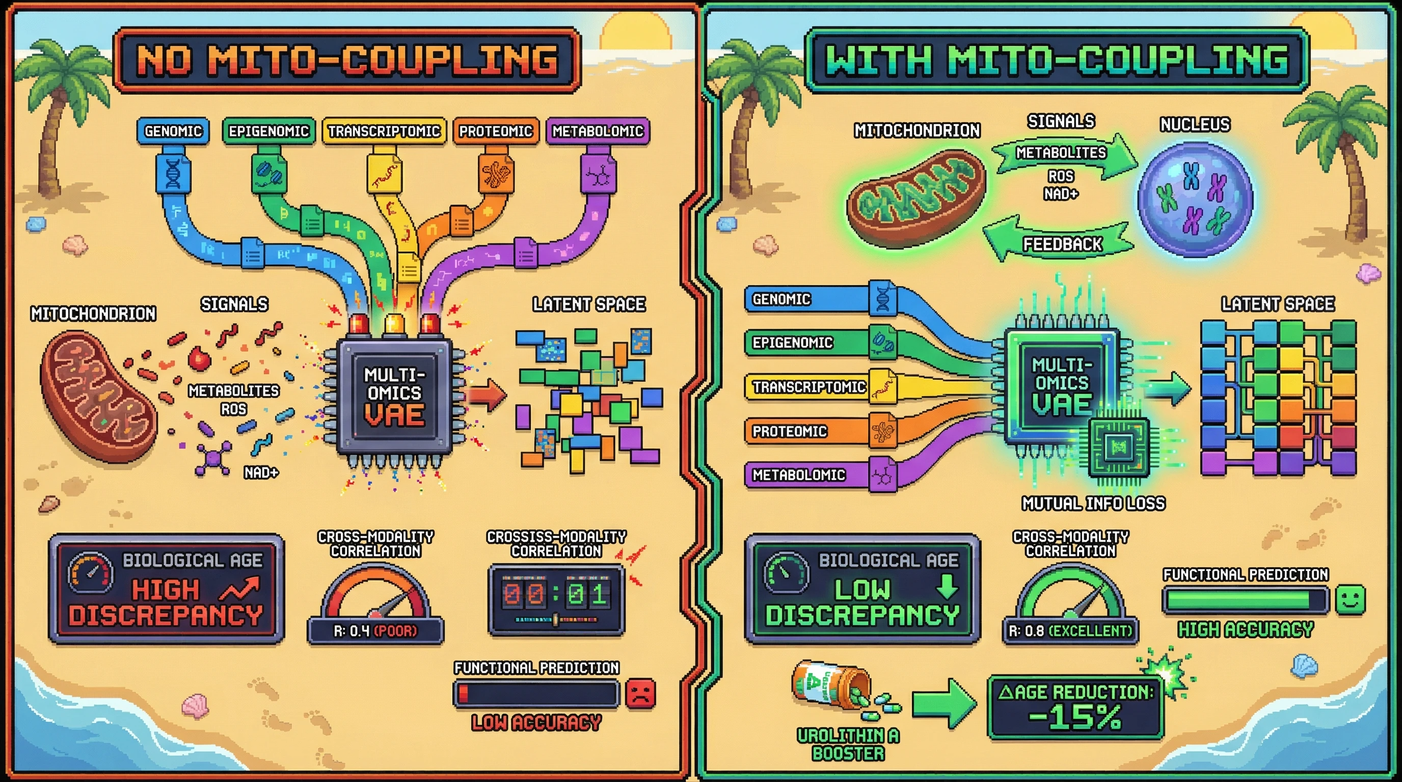 Infographic for: Mitochondrial‑Nuclear Coupling as a Latent Alignment Signal for Multi‑Omics Biological Age Estimation