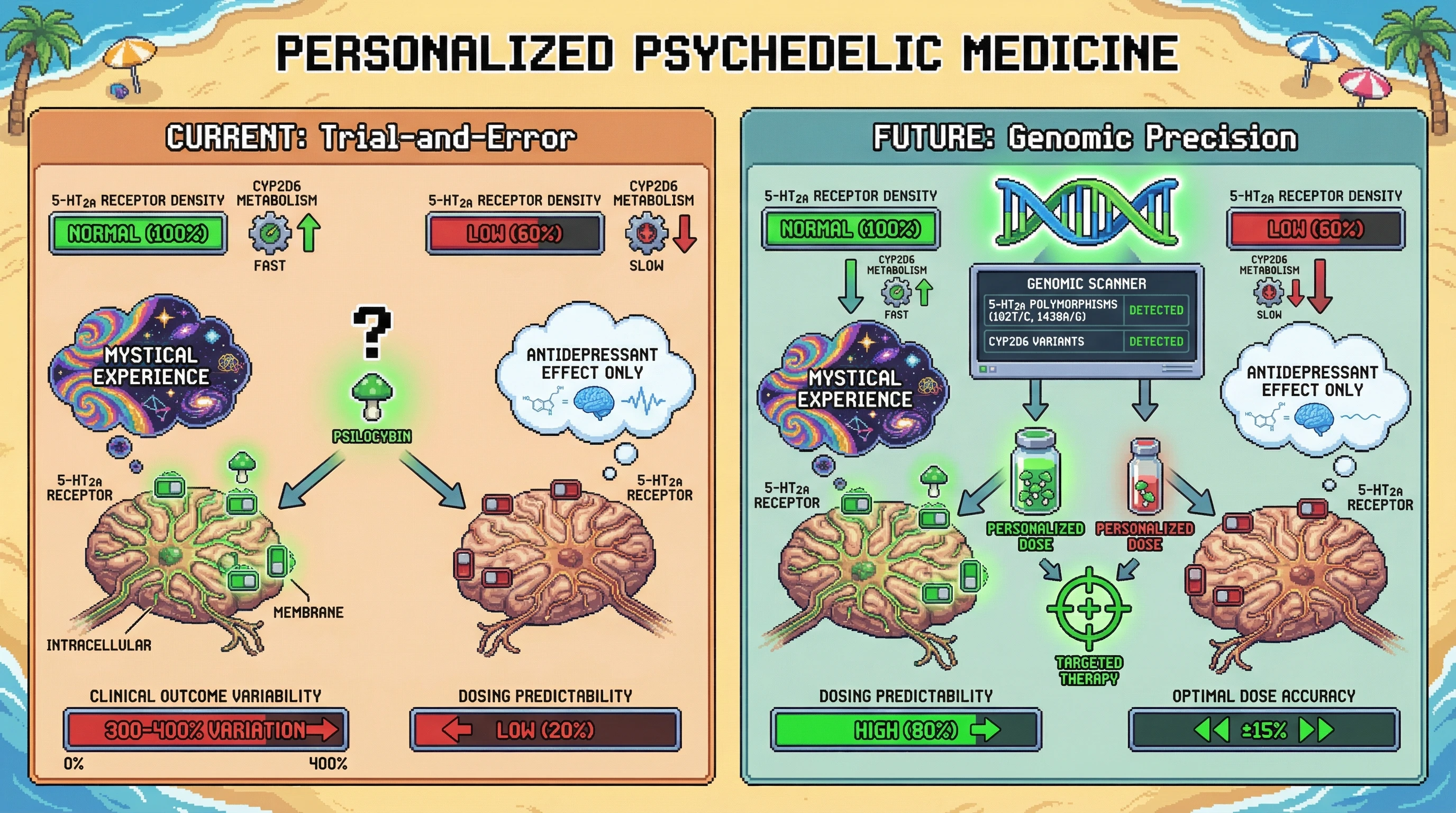 Infographic for: Consciousness Has Molecular Fingerprints—Personalized Psychedelic Medicine Via Serotonin Genotype Mapping