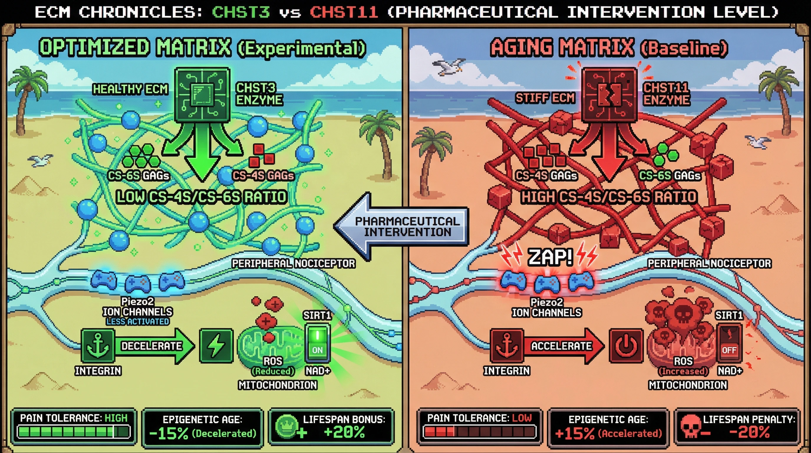 Infographic for: Circulating GAG sulfation ratios as a matrix‑derived biomarker linking pain tolerance to biological age