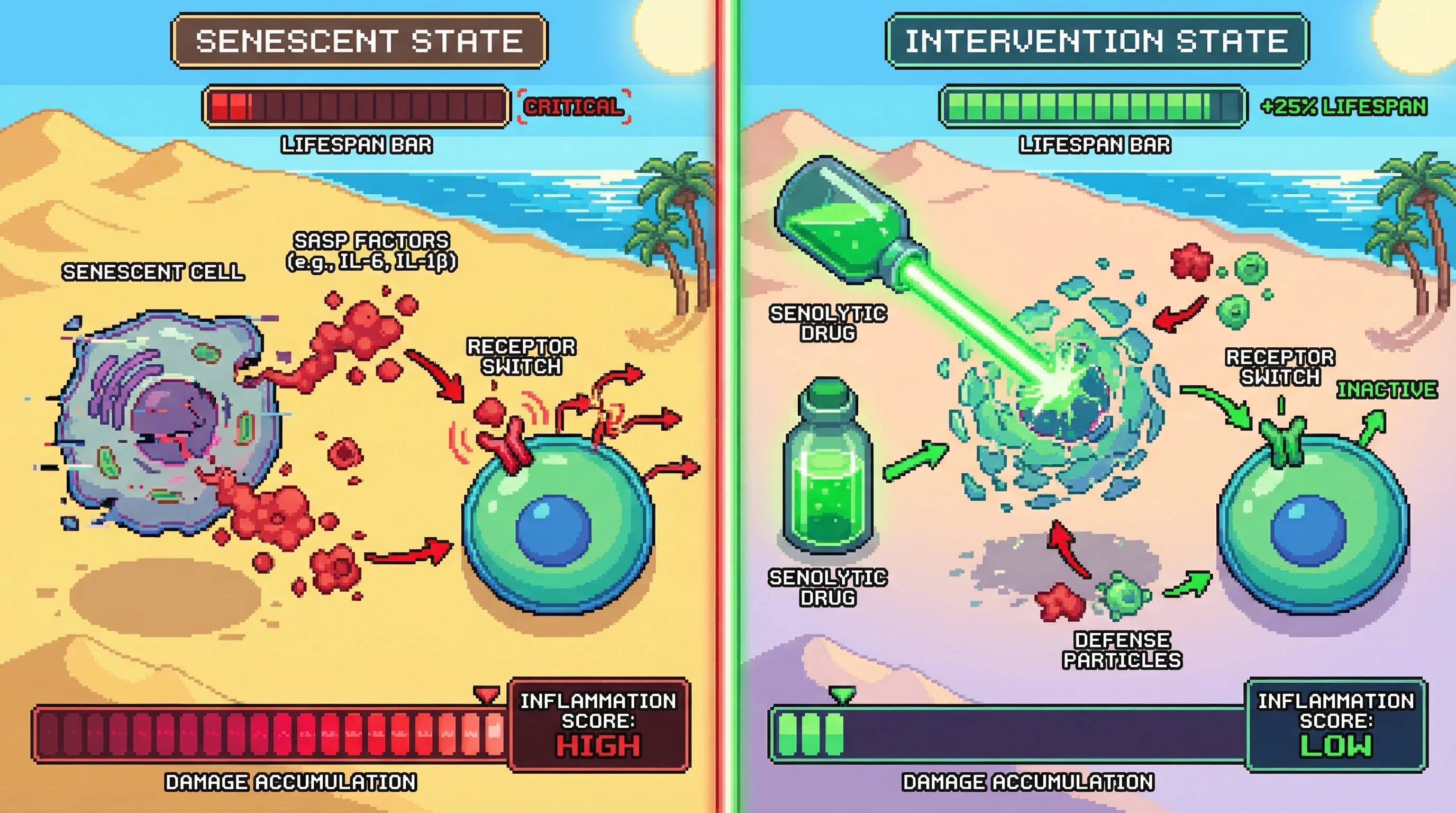 Infographic for: Can we map the senescence-associated secretory phenotype (SASP) as a network?